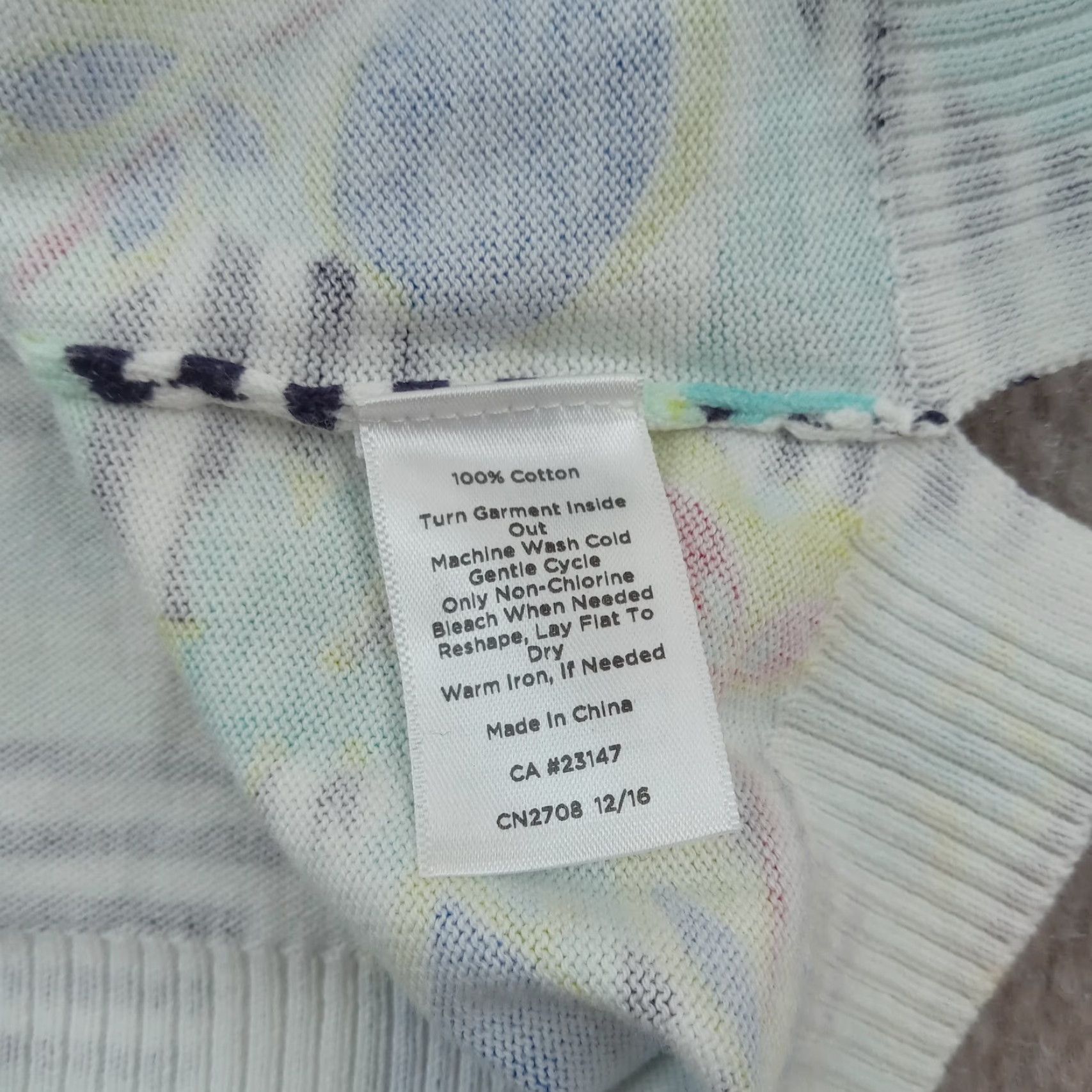 Talbots Talbots Blue Floral Crew Neck Pullover Sweater Womens Small Petite Long Sleeve Cotton Size S / US 4 / IT 40 - 6 Thumbnail