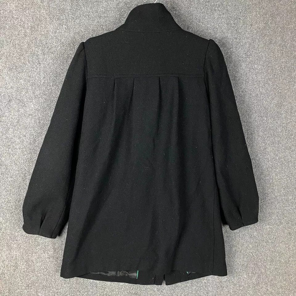 H&M H&M Coat Women's Size 10 Full Zip Black Wool Blend Long Size L / US 10 / IT 46 - 8 Thumbnail