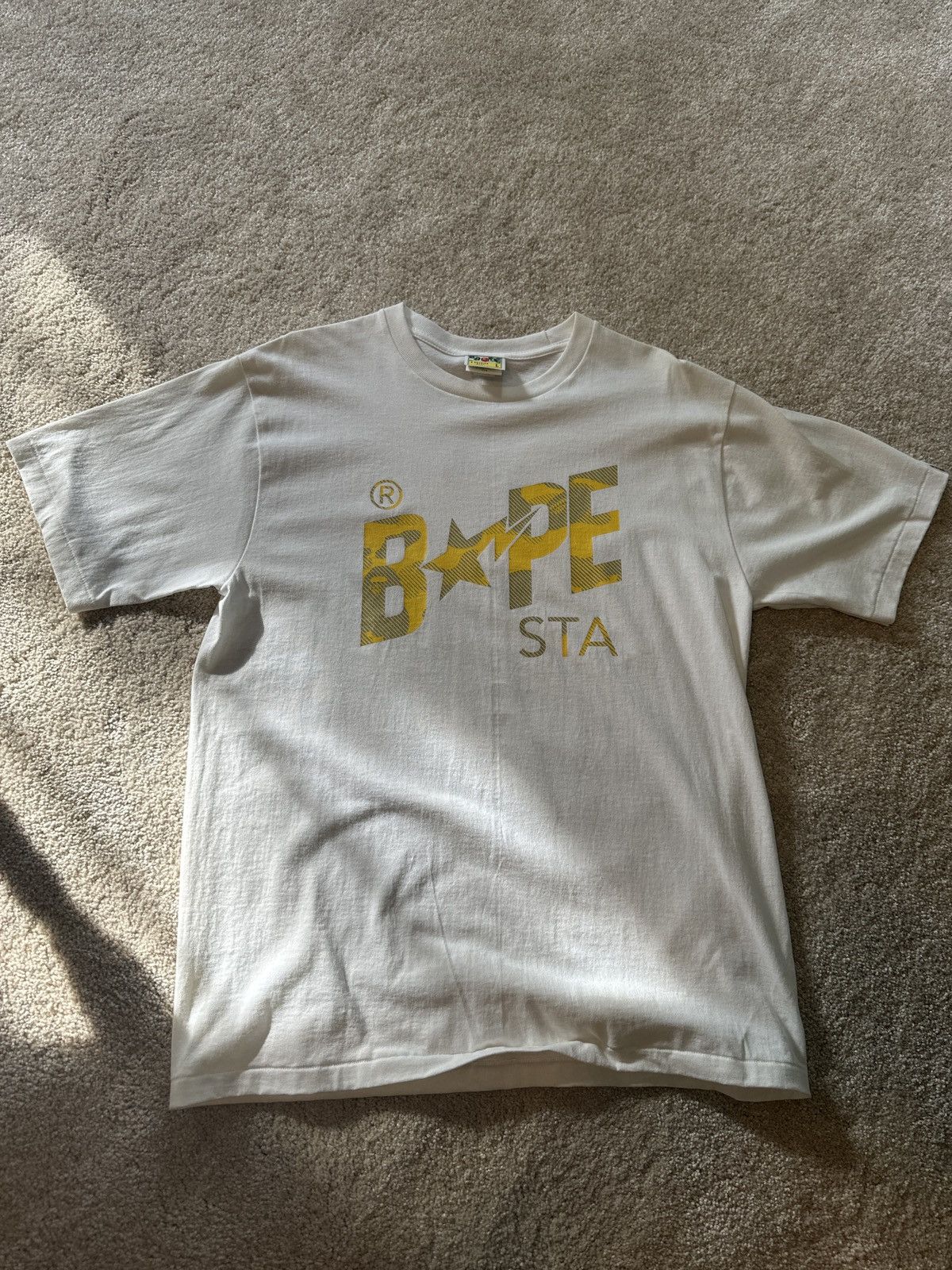 Bape Bape Reflection Camo Bapesta White/Yellow Tee Size US L / EU 52-54 / 3 - 1 Thumbnail