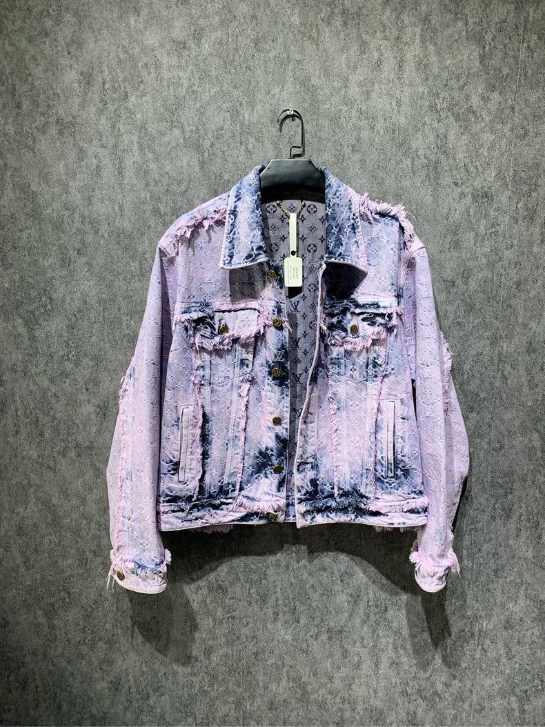 LOUIS VUITTON Fringed denim jacket