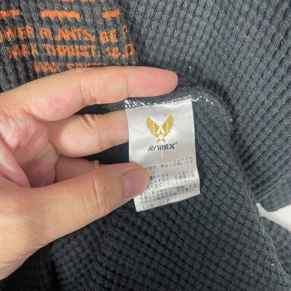 Avirex Vintage Avirex Hornet Waffle Knit T Shirt US Black Military Size US XXL / EU 58 / 5 - 7 Thumbnail