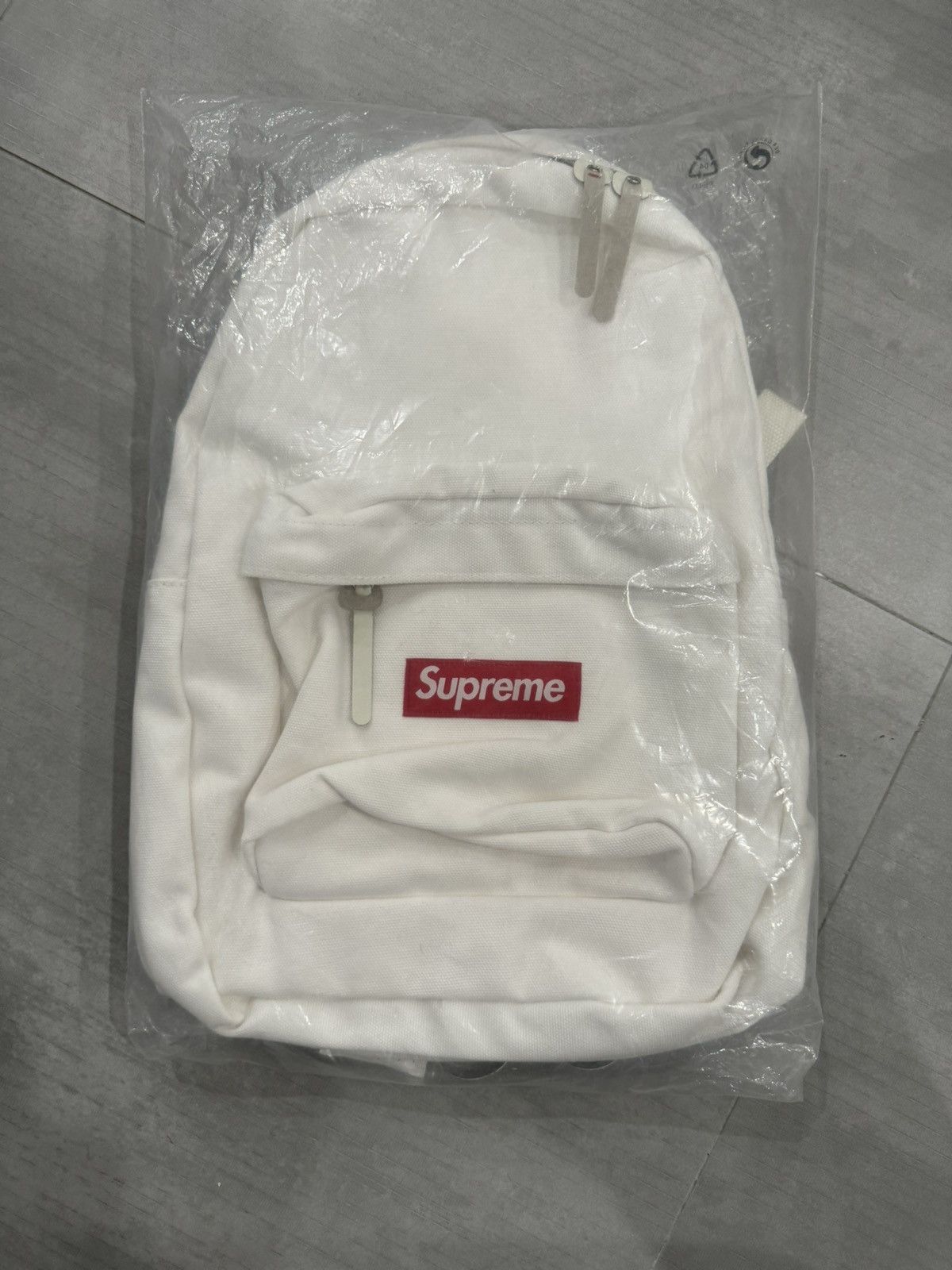 Supreme Supreme Canvas Backpack White | Grailed