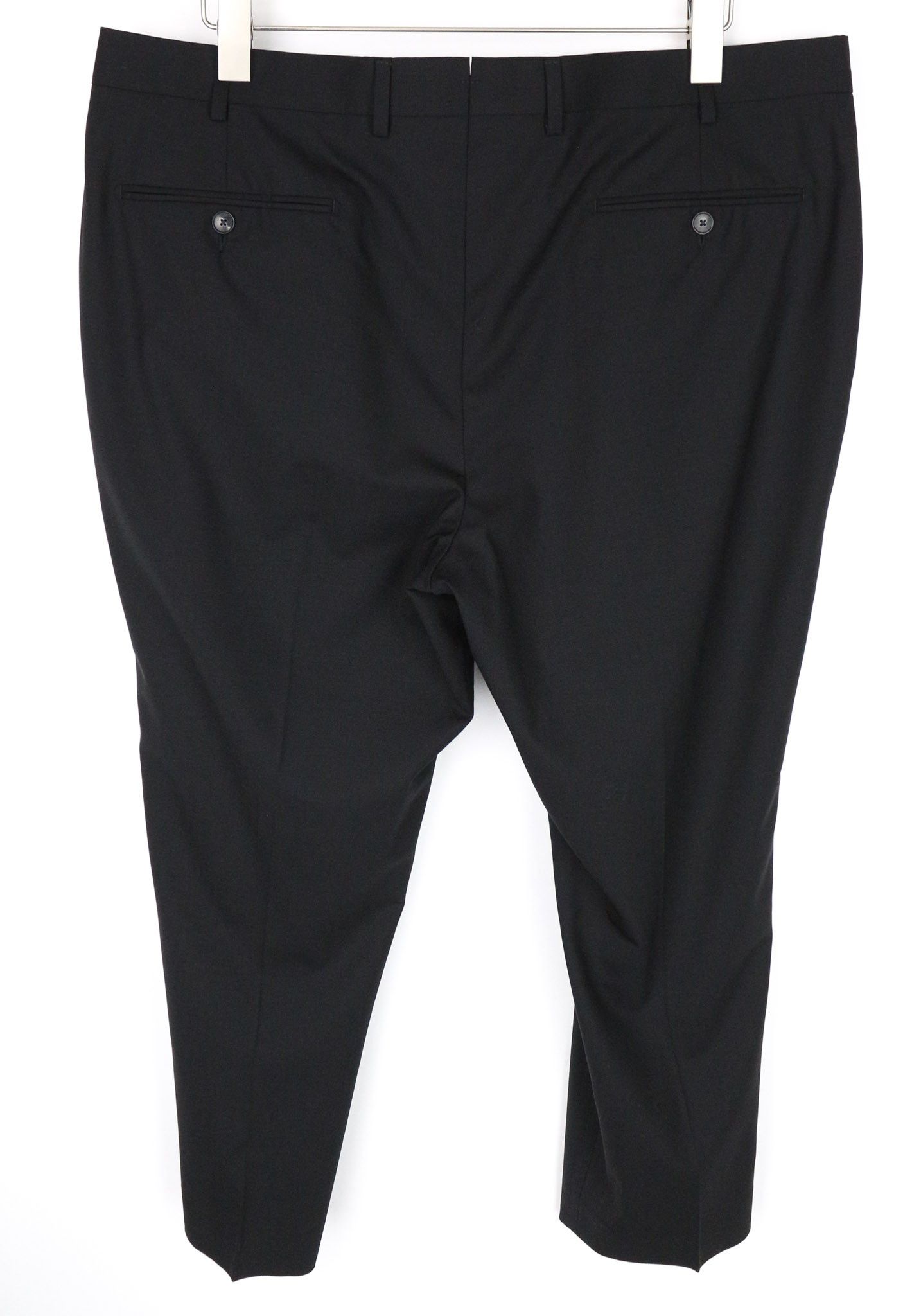 Suitsupply BRESCIA UK40R Black Wool Stretch Front Trousers 73332 Size 40R - 2 Thumbnail