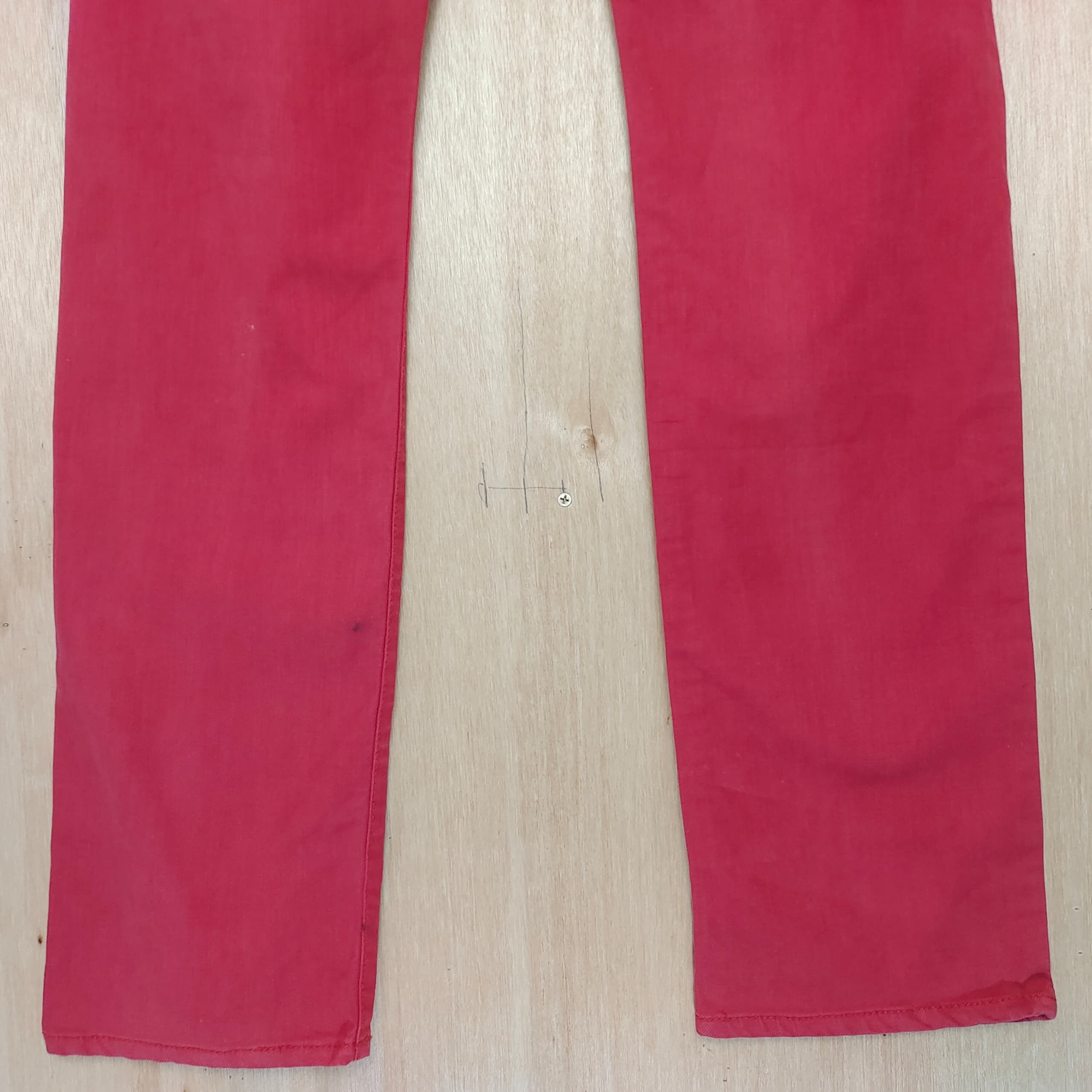 If Six Was Nine × Japanese Brand × Seditionaries RARE HIKARI SHOJI BONDAGE ZIPPER POCKET RED BIKE JEANS PANTS Size US 32 / EU 48 - 7 Thumbnail