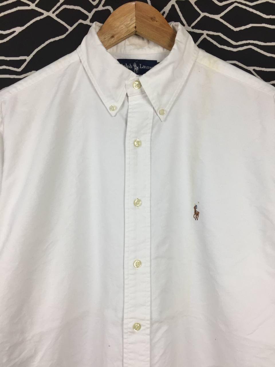 Ralph Lauren Vtg 90s Ralph Lauren Yarmouth Button Down Oxford Shirt Size US XXL / EU 58 / 5 - 3 Thumbnail