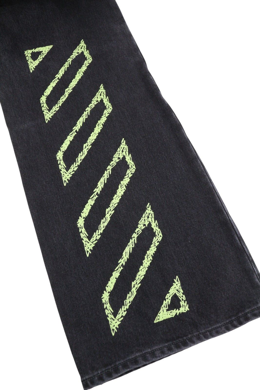 Off-White DIAG OUTL W34 Black Regular Denim Button Jeans 86812 Size US 34 / EU 50 - 6 Thumbnail