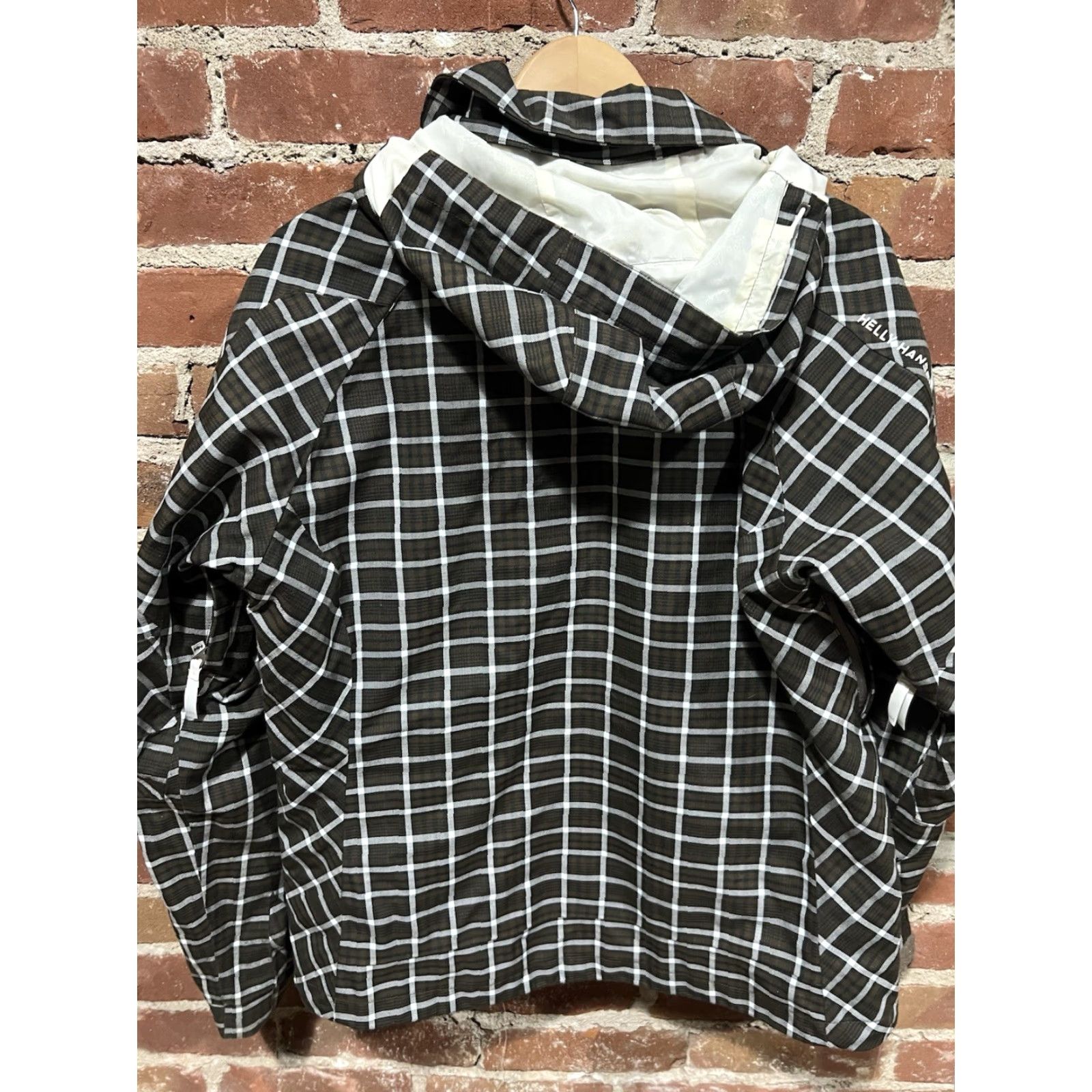 Helly Hansen Helly Hansen Womens Jacket Brown Plaid Hooded Snowboarding Ski Mid-Length Large Size L Regular Coat Shirt? Wait. Size L / US 10 / IT 46 - 3 Thumbnail