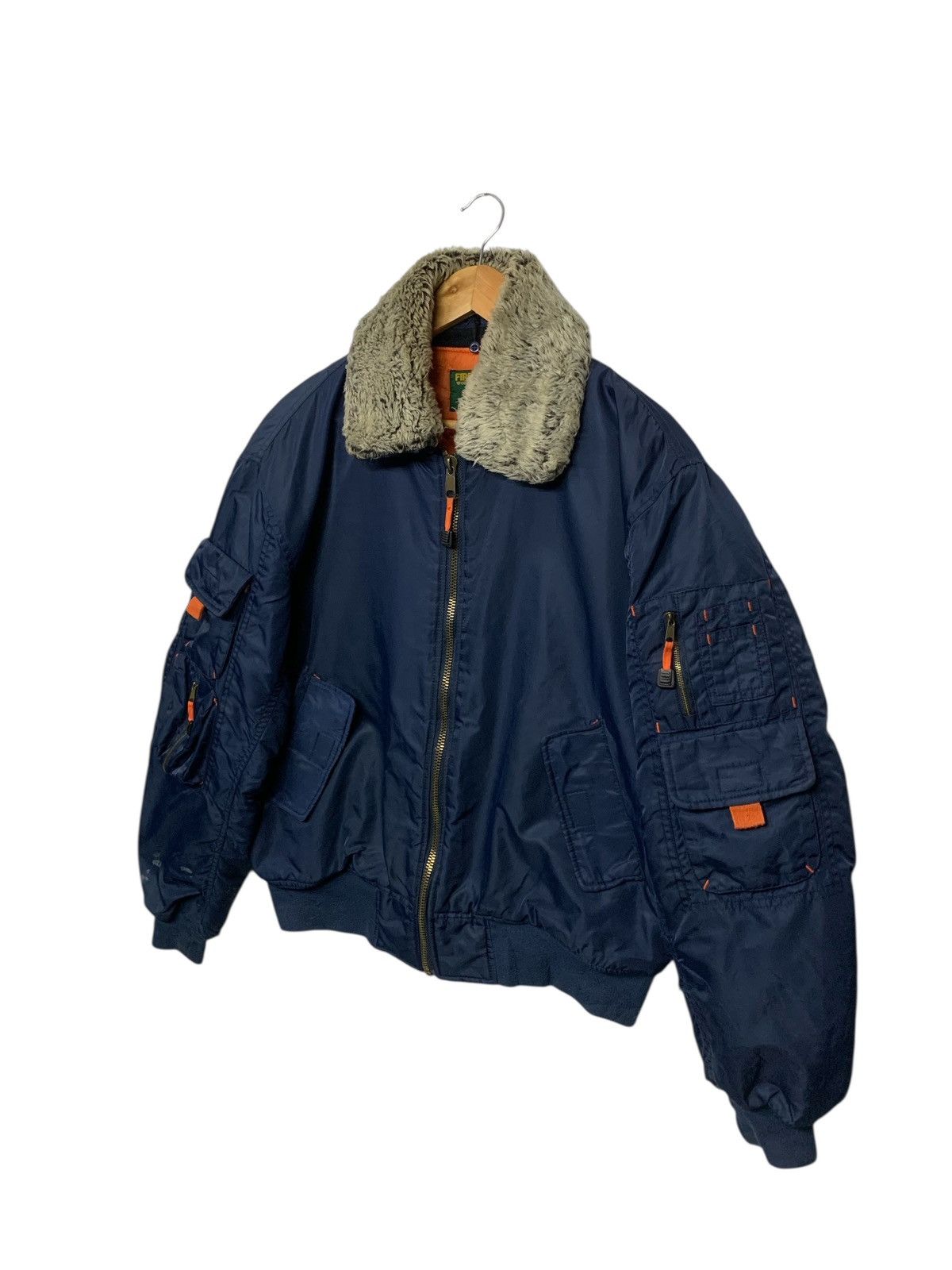 Other Vintage 90's Firefox Bombers Flight Jacket Zipper Down Size US L / EU 52-54 / 3 - 2 Thumbnail