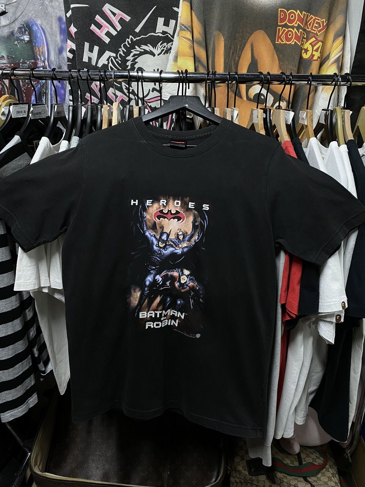 DC Comics × Vintage Vintage 90’s Batman And Robin Movie Tee Shirt Medium Size US M / EU 48-50 / 2 - 1 Thumbnail
