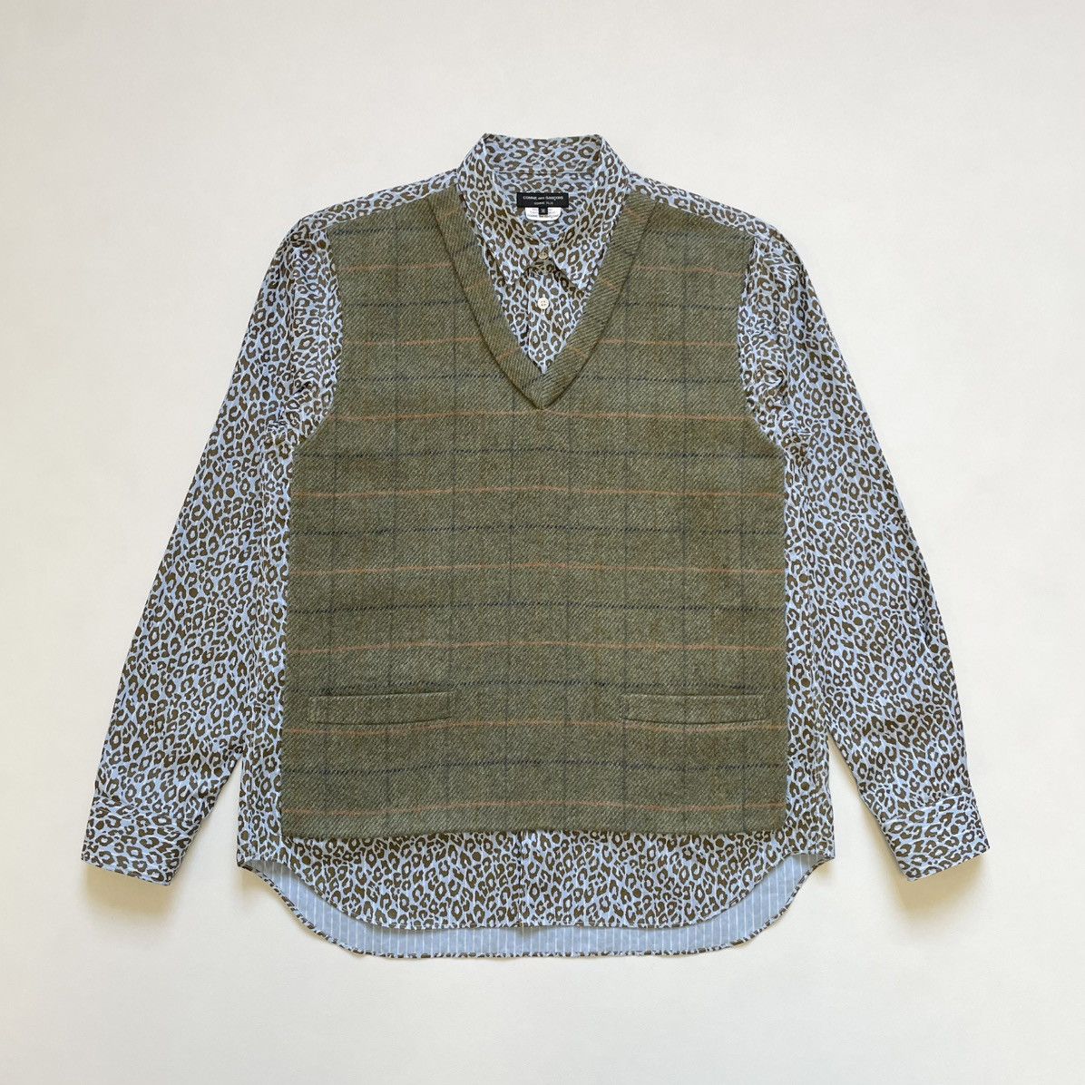 Comme des Garcons Homme Plus A/W 10 Hybrid Mohair Front Panelled Shirt Size US M / EU 48-50 / 2 - 2 Thumbnail