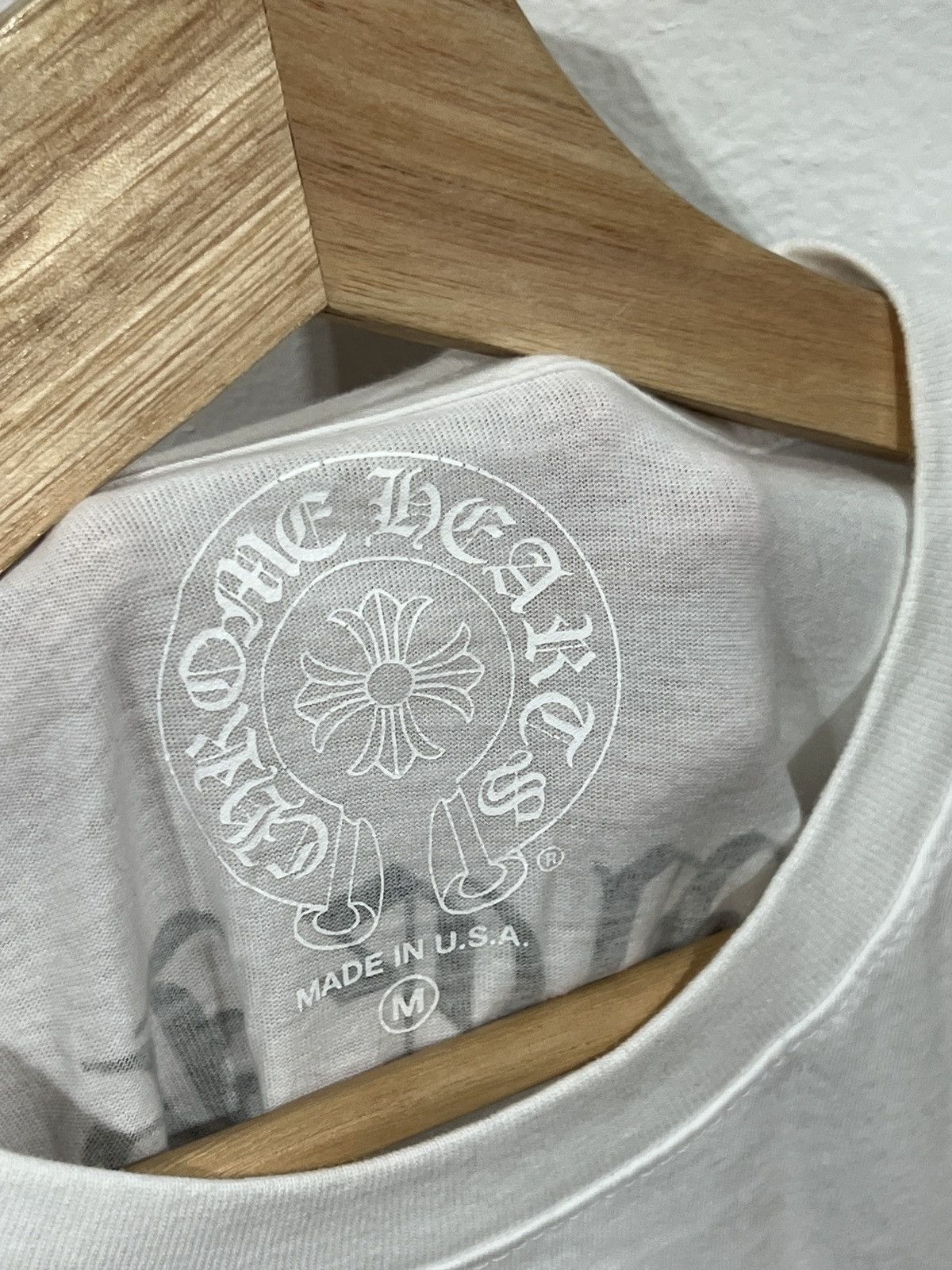 Chrome Hearts Chrome Hearts Scroll USA Logo White Tee Size US M / EU 48-50 / 2 - 3 Thumbnail