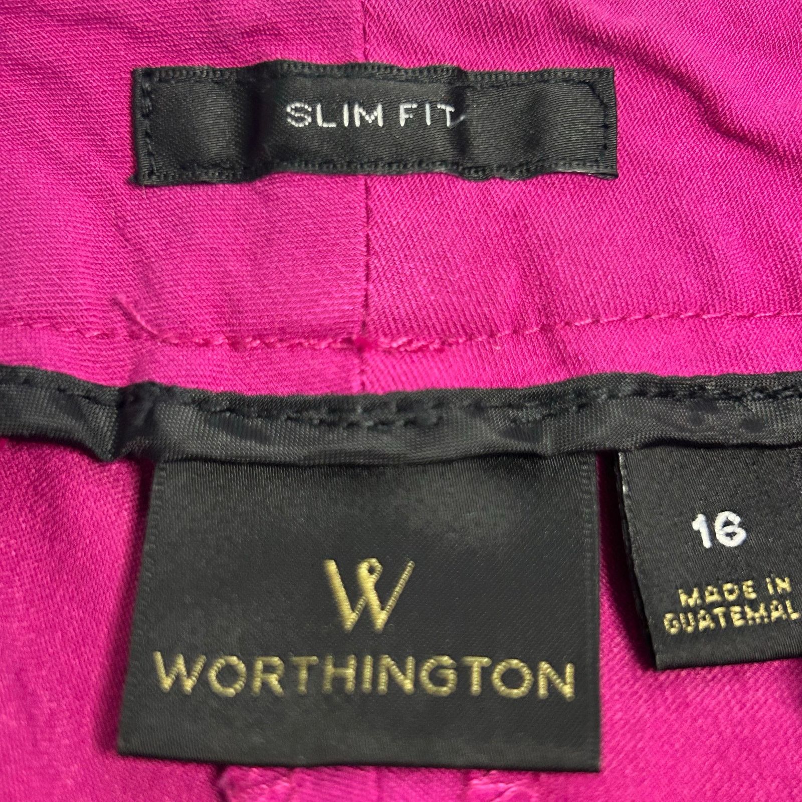 Worthington Worthington Raspberry Pink Slim Cropped Pants Size 16 Size 38" / US 16 / IT 52 - 6 Thumbnail