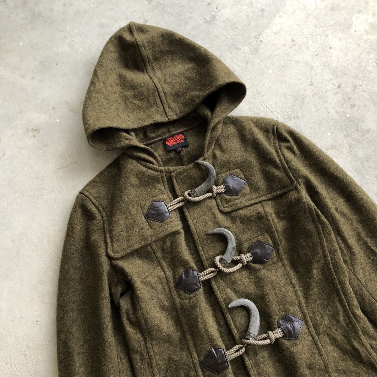 Jean Paul Gaultier JEAN PAUL GAULTIER Very Rare Design Long Wool Duffle Coat Size US XXS / EU 40 - 4 Thumbnail