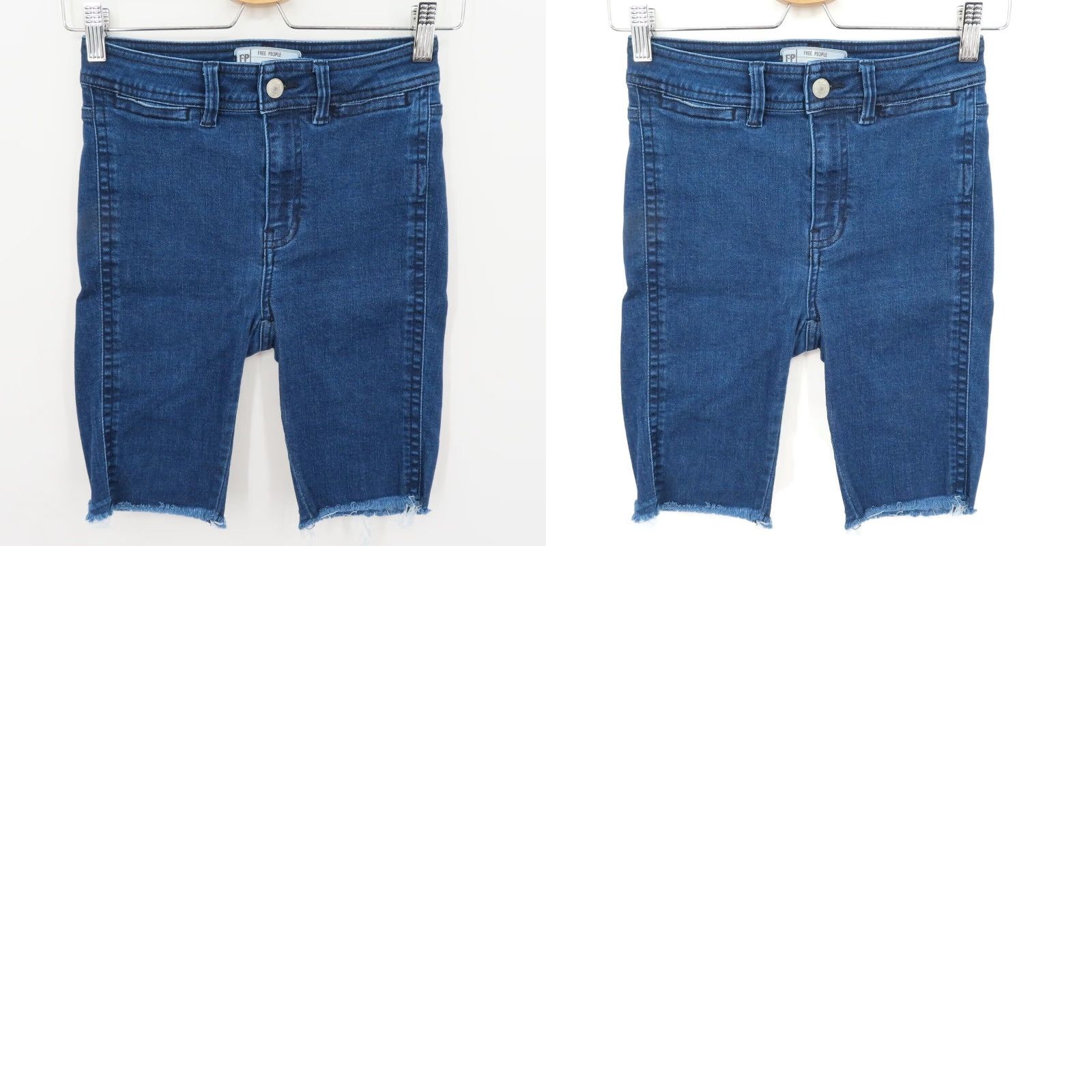 Free People Free People Womens 25 So Chic Denim Bermuda Shorts 5-Pocket Blue Pockets Denim Regular Adult Blue Jeans, 25, So Chic, Womens Size 42" / US 20 - 8 Thumbnail