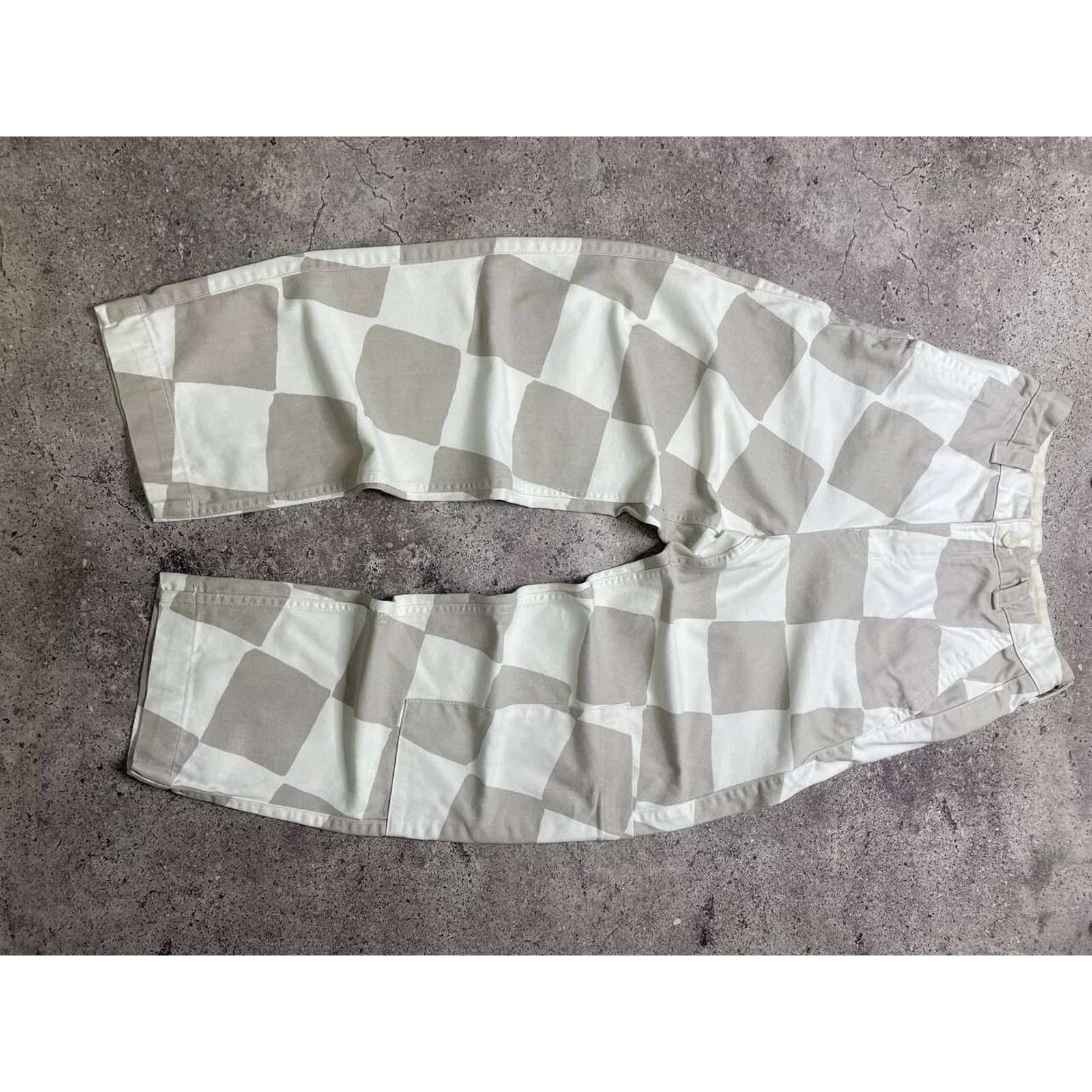 Bershka Vintage Bershka Checkered Cargo Pants Baggy Y2K Streetwear Size 29" - 3 Thumbnail