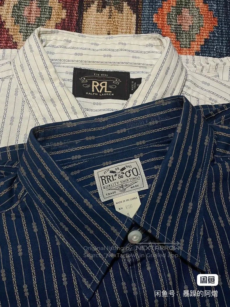 RRL Ralph Lauren RRL Ralph Lauren Rare vintage beige striped shirt Size US M / EU 48-50 / 2 - 7 Thumbnail