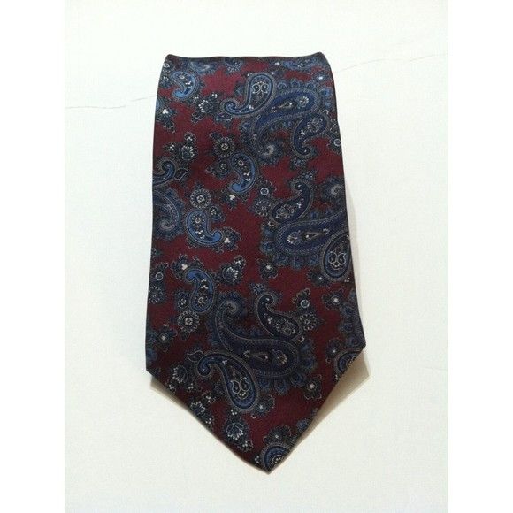 Bert Pulitzer BERT PULITZER MENS MAROON 100%SILK TIE WIDTH: 3 1/2" Size ONE SIZE - 1 Thumbnail