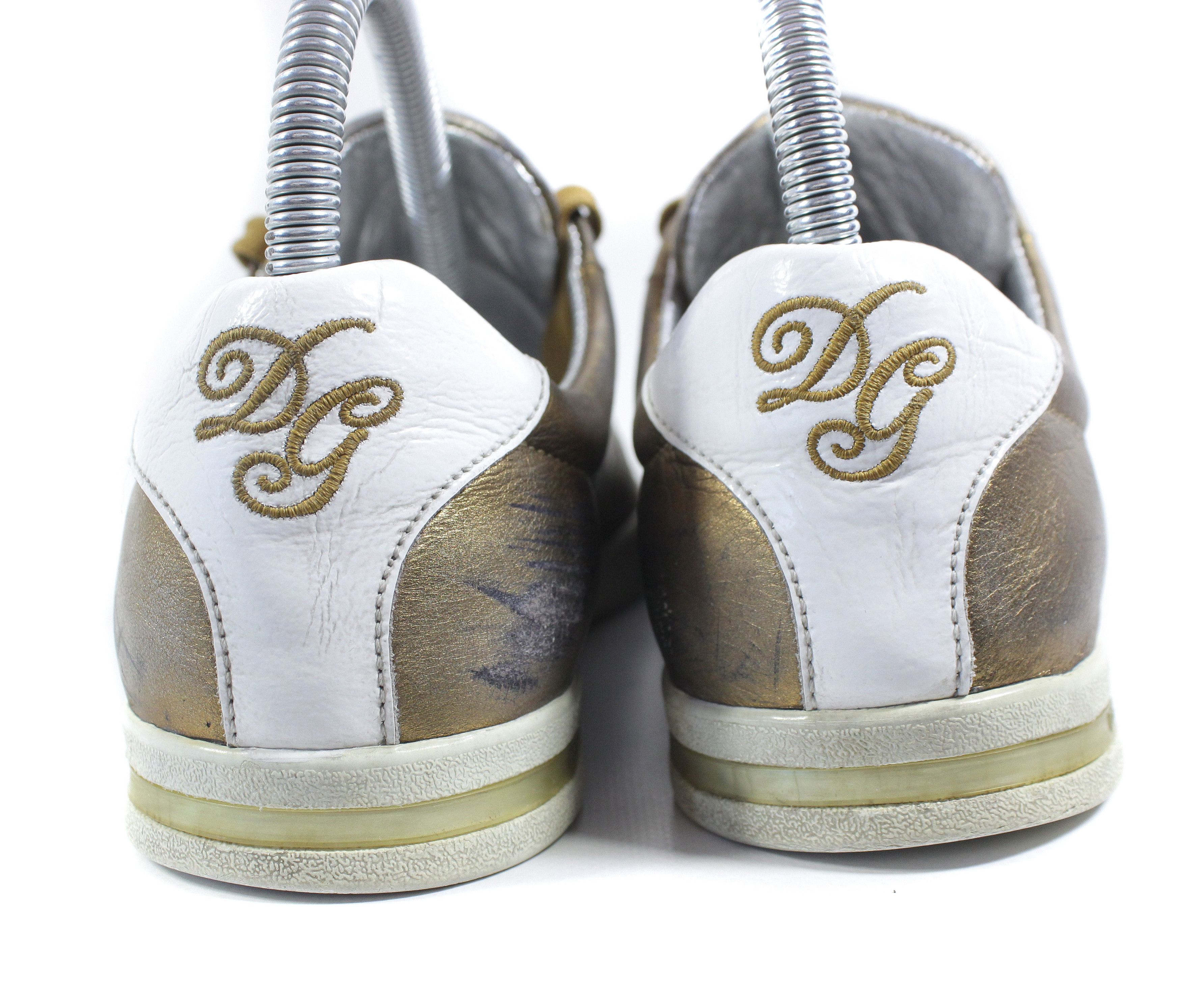 Dolce & Gabbana Leather Distressed Low Sneakers Size US 9.5 / IT 39.5 - 3 Thumbnail