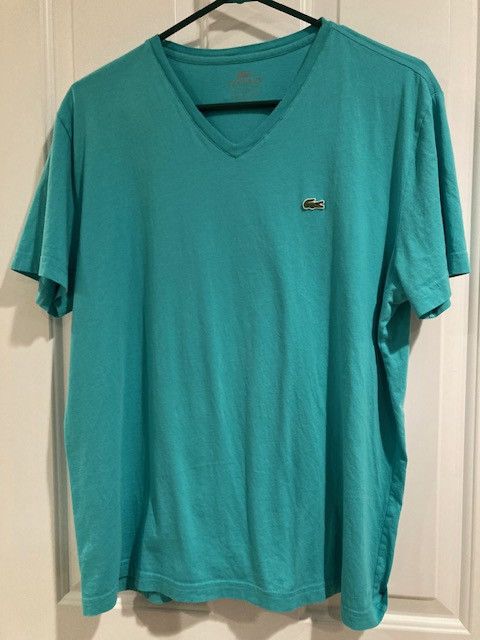 Lacoste Lacoste Polo Pique & V Neck Short-Sleeved Shirt Lot of 2 Size US XL / EU 56 / 4 - 10 Thumbnail