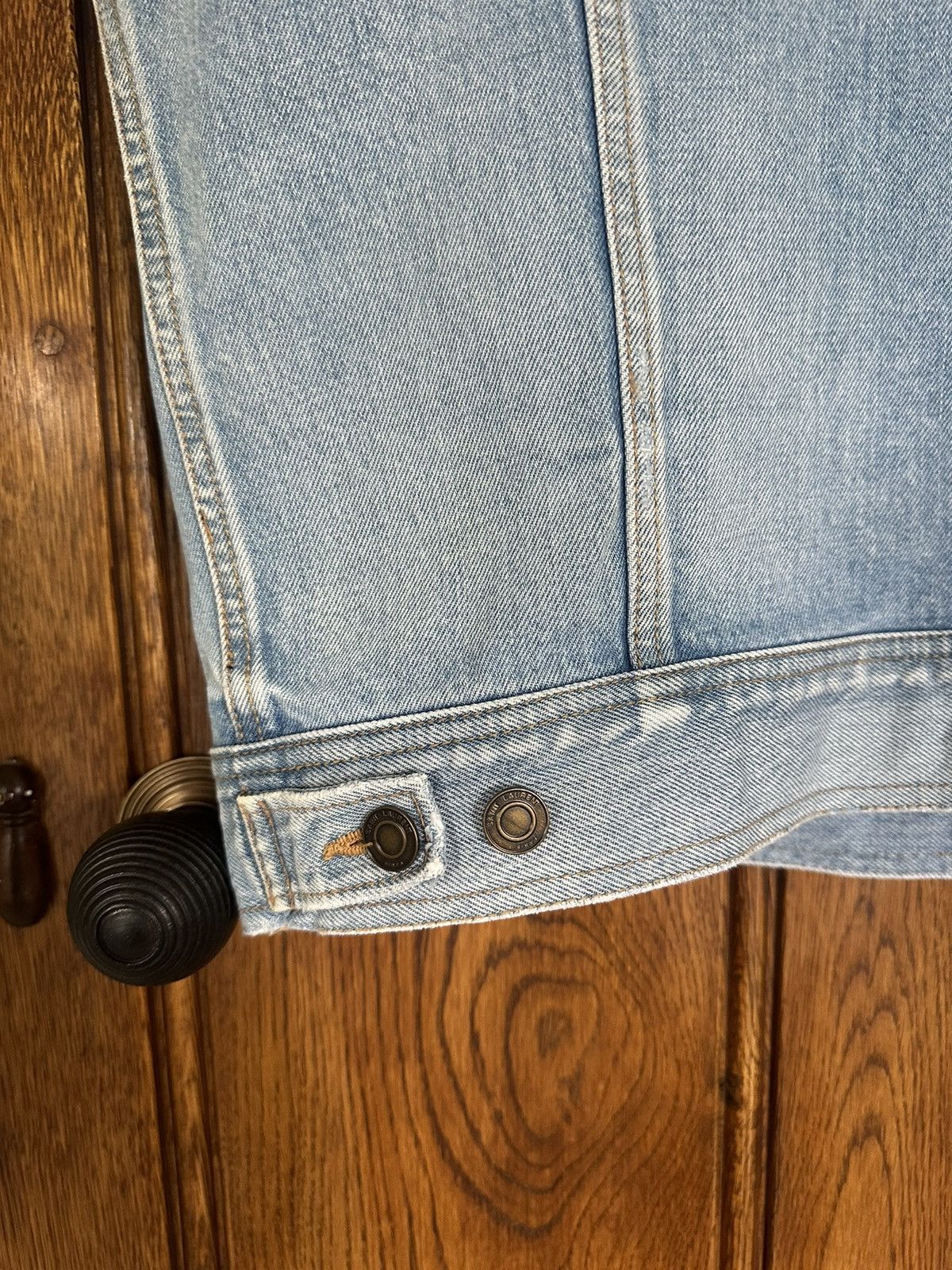 Saint Laurent Paris Ss16 Surf Sound Saint Laurent grail sleeveless denim jacket Size US XL / EU 56 / 4 - 18 Thumbnail