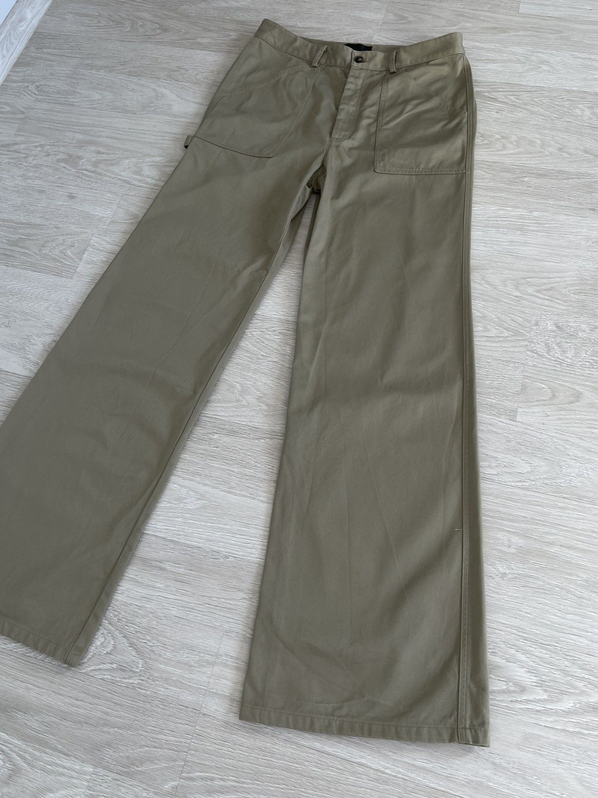 Nili Lotan Nili Lotan Quentin High-Rise Cotton Flared Pants Size 32" / US 10 / IT 46 - 7 Thumbnail