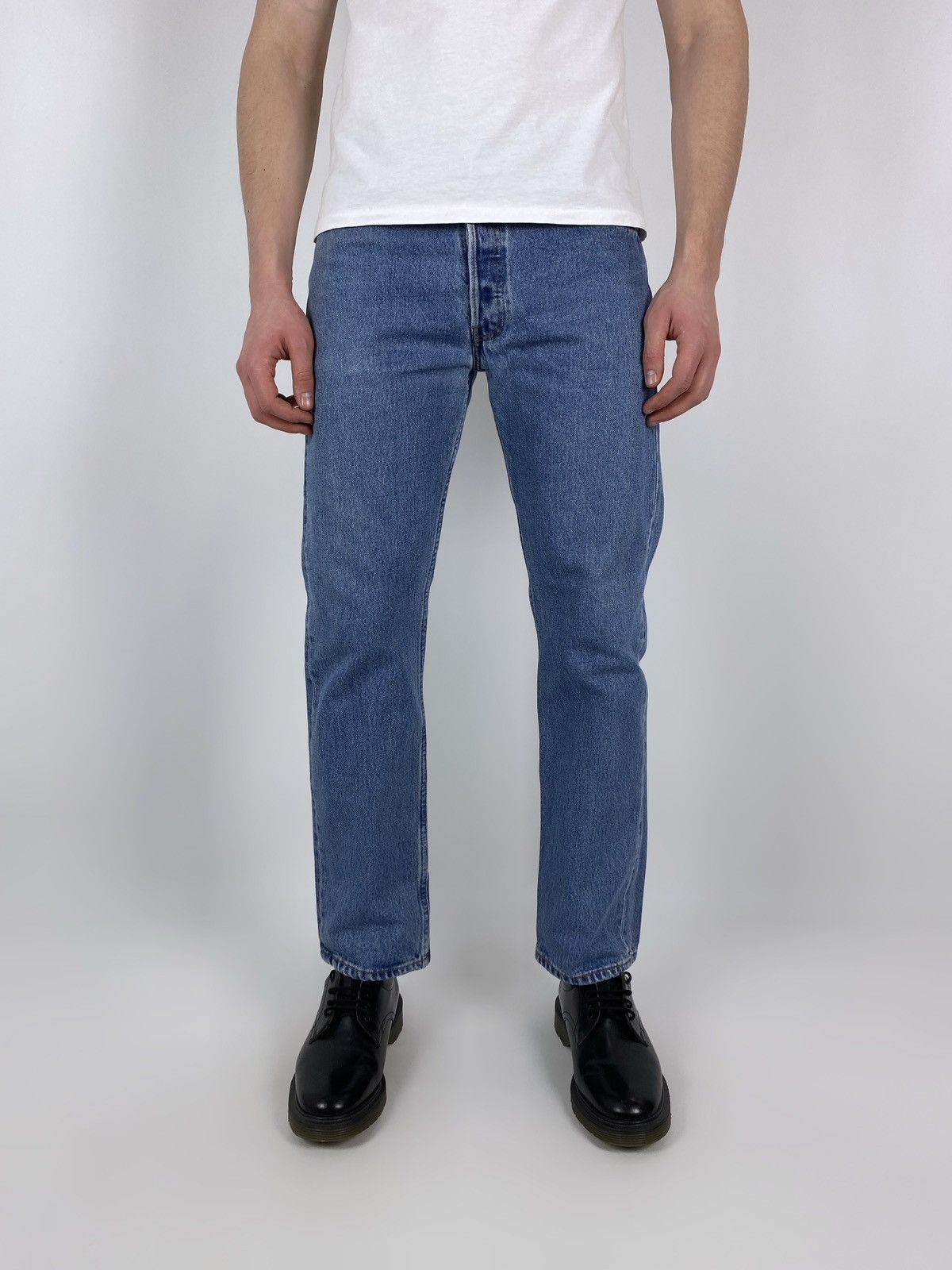 Levi's 1990’s Vintage Levi’s 501 Blue Denim Pants 32X30 Size US 32 / EU 48 - 1 Thumbnail