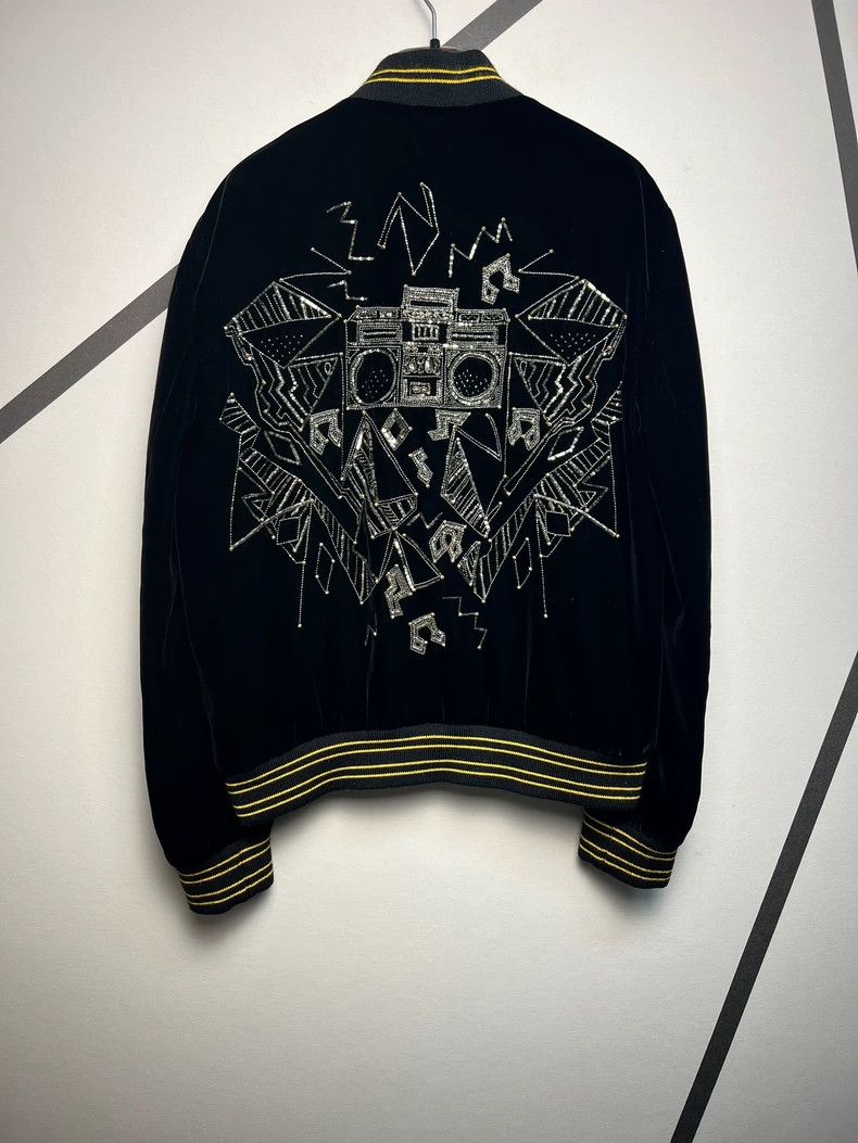 Yves Saint Laurent Saint laurent Fall/Winter 19 Black Velvet Radio Jacket 2503 Size US M / EU 48-50 / 2 - 1 Thumbnail