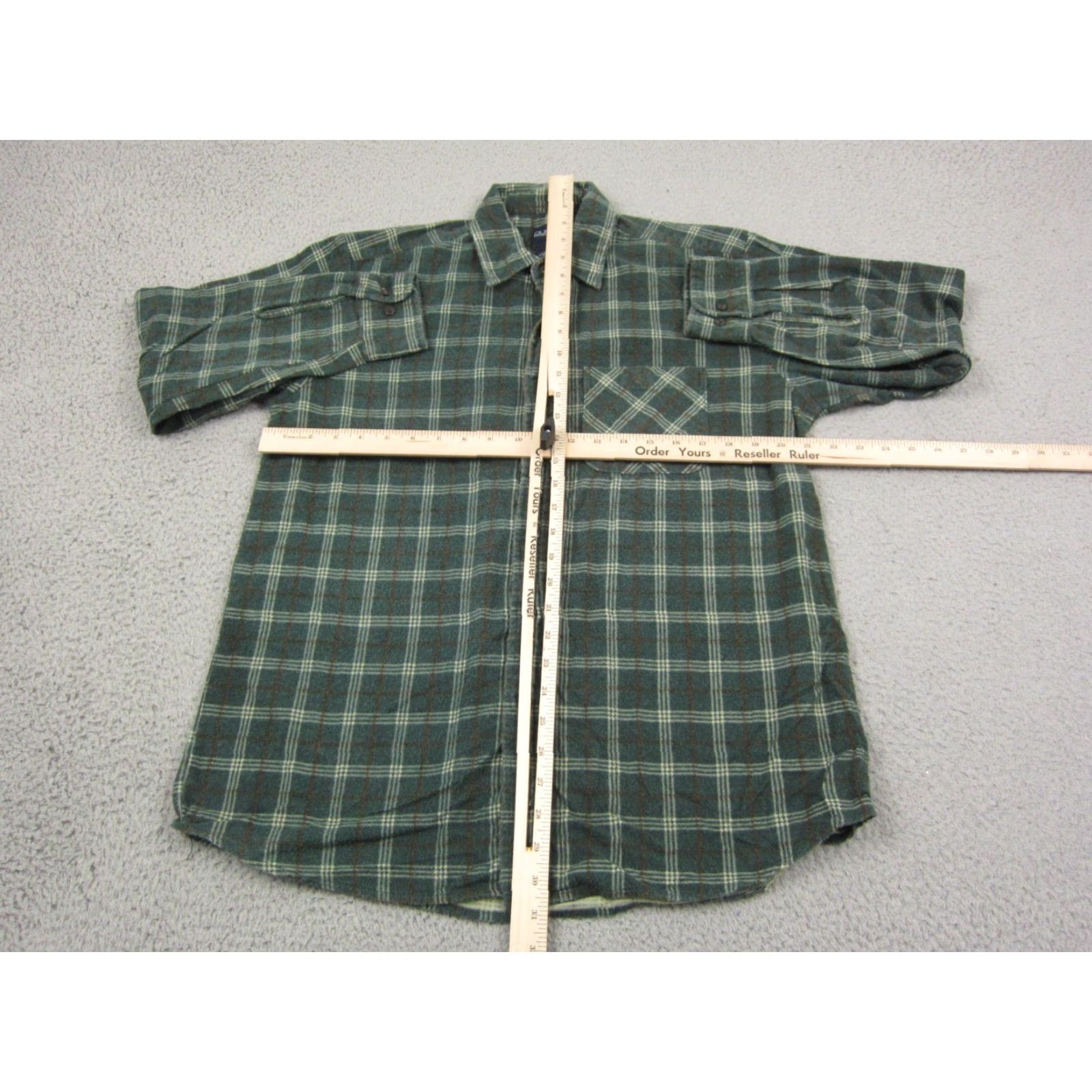 Vintage Puritan Shirt Button-Up Green Plaid Cotton Flannel Vintage Adult M Mens 90s Retro Modern Casual Shirt Size US M / EU 48-50 / 2 - 7 Thumbnail
