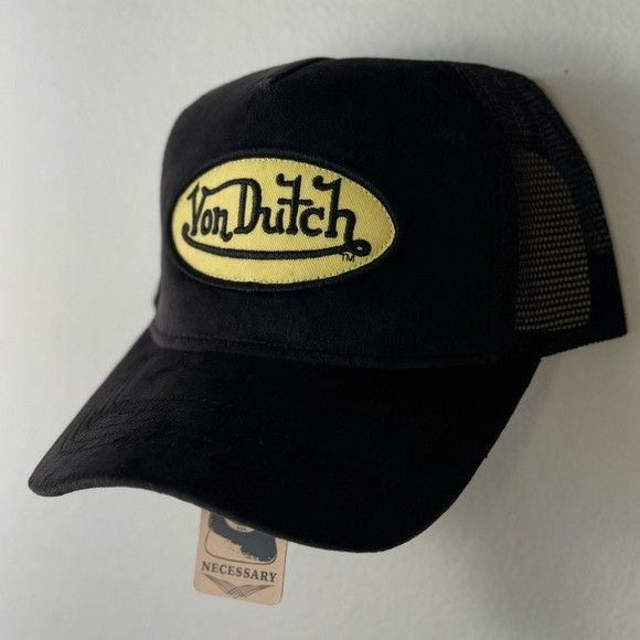 Designer × Von Dutch NWT VON DUTCH BLACK VELVET TRUCKER HAT Size ONE SIZE - 5 Thumbnail