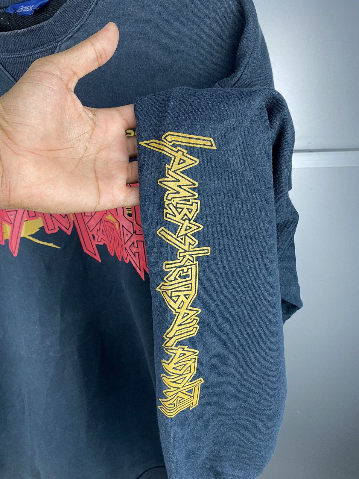 Asics × Japanese Brand Faded Basketball Addict Sweatshirt Xlarge Size US XL / EU 56 / 4 - 4 Thumbnail