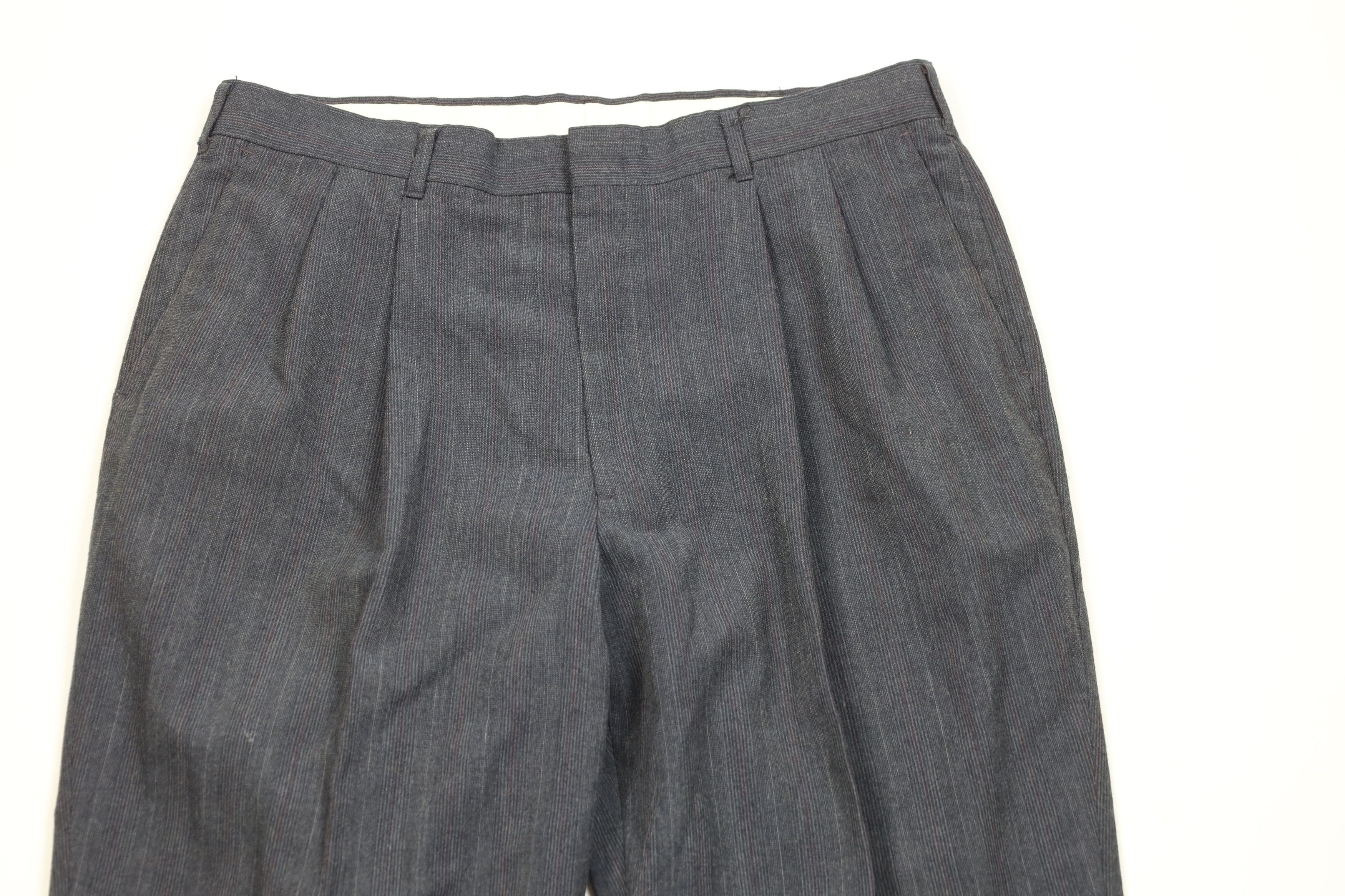 Vintage Vintage 70s Streetwear Pleated Wide Leg Chino Pants Size US 36 / EU 52 - 2 Thumbnail