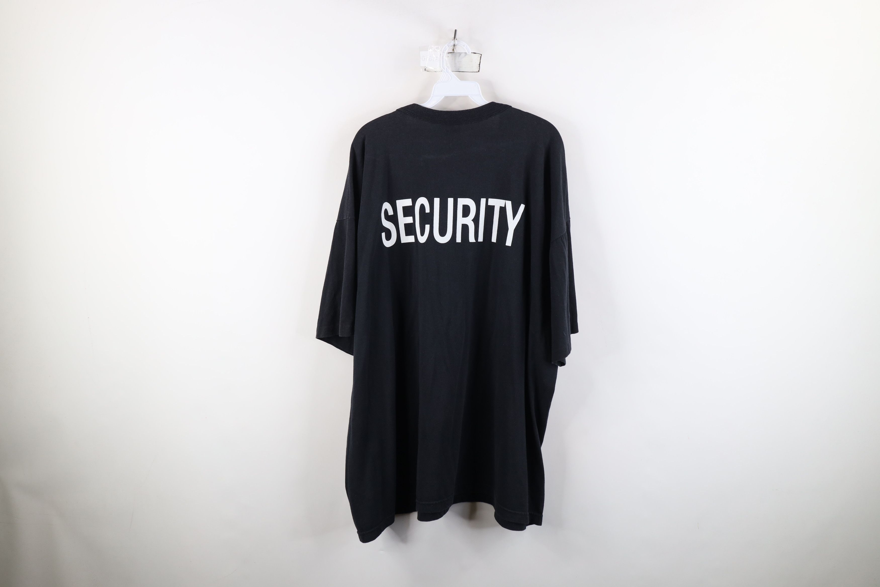 Vintage Vintage 90s Streetwear Spell Out Security T-Shirt Black USA Size US XXL / EU 58 / 5 - 13 Thumbnail