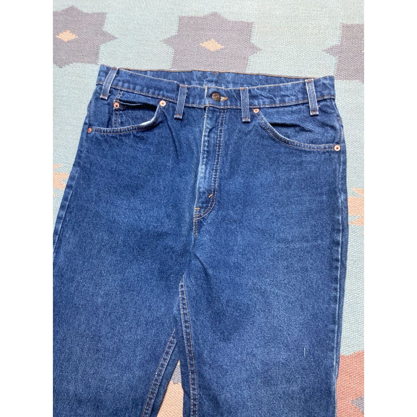 Levi's VINTAGE Levi’s 517 Jeans Bootcut Flare Leg Dark Wash Orange Tab 33x32 Mens 90s Jeans Size US 33 - 7 Thumbnail