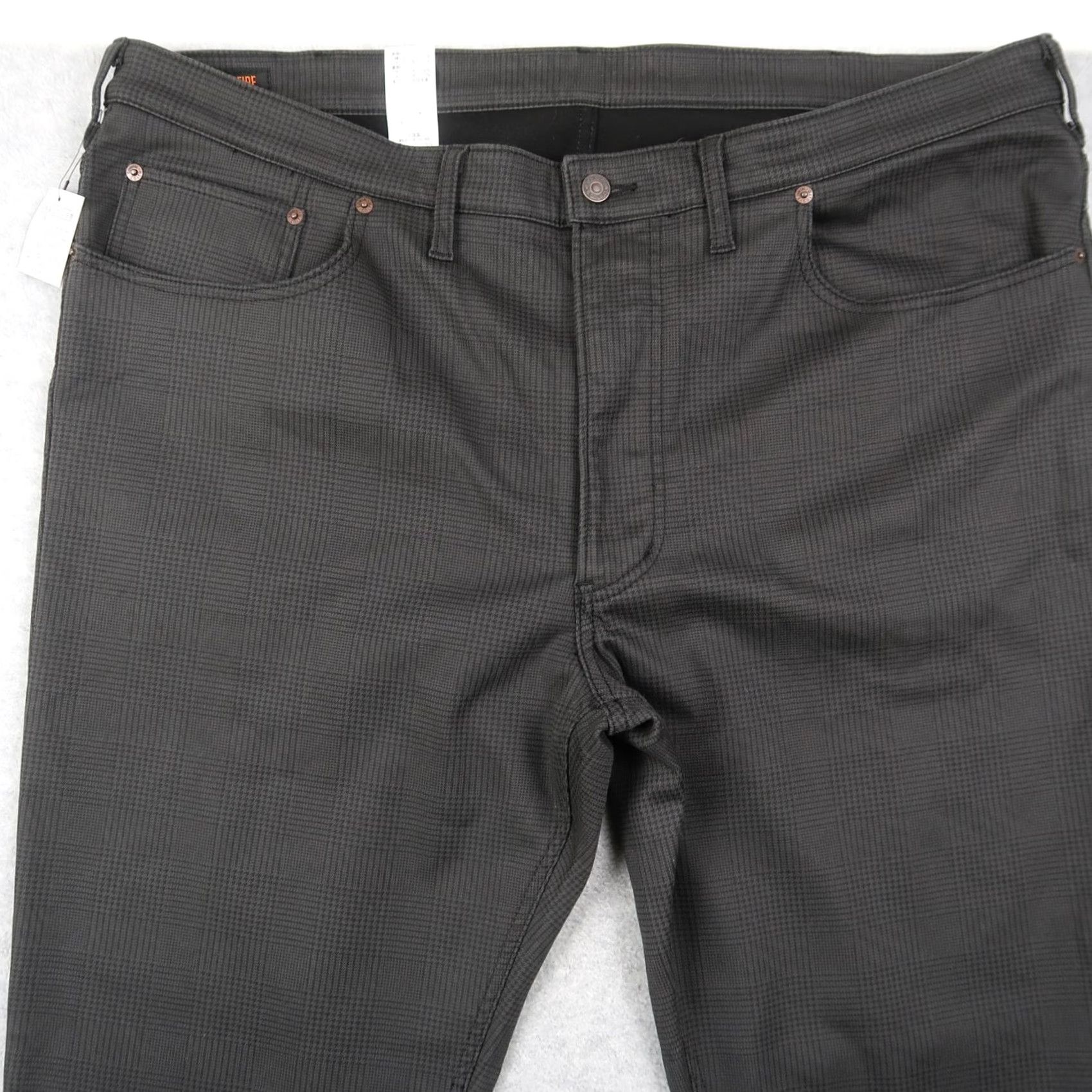 Edwin VINTAGE Edwin WILD FIRE 403 Men's Black Shepherd Check Plaid Cotton Blend 5-Pocket Pants 44x31.75 NWT Japan 90s Work Mens Size US 44 / EU 60 - 3 Thumbnail