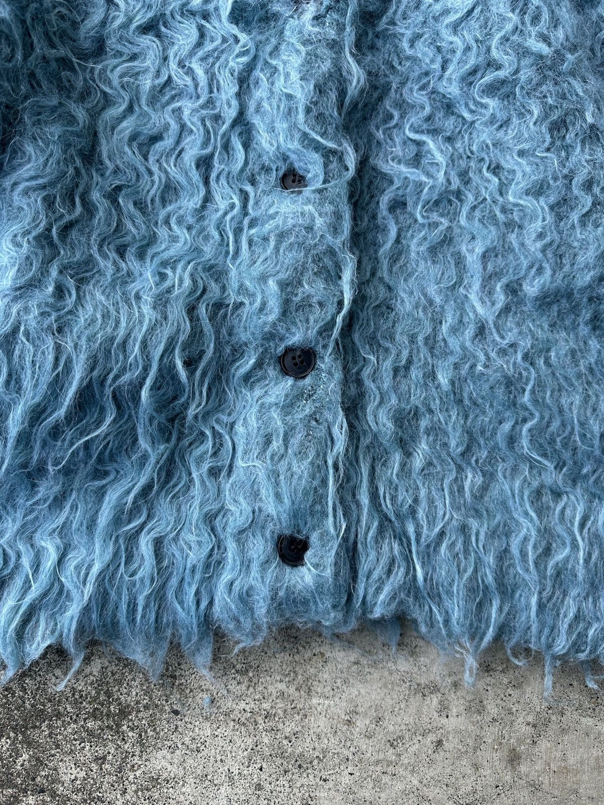 Japanese Brand Shaggy Public Tokyo Fur Mohair curly monster kurt cardigan Size US L / EU 52-54 / 3 - 6 Thumbnail