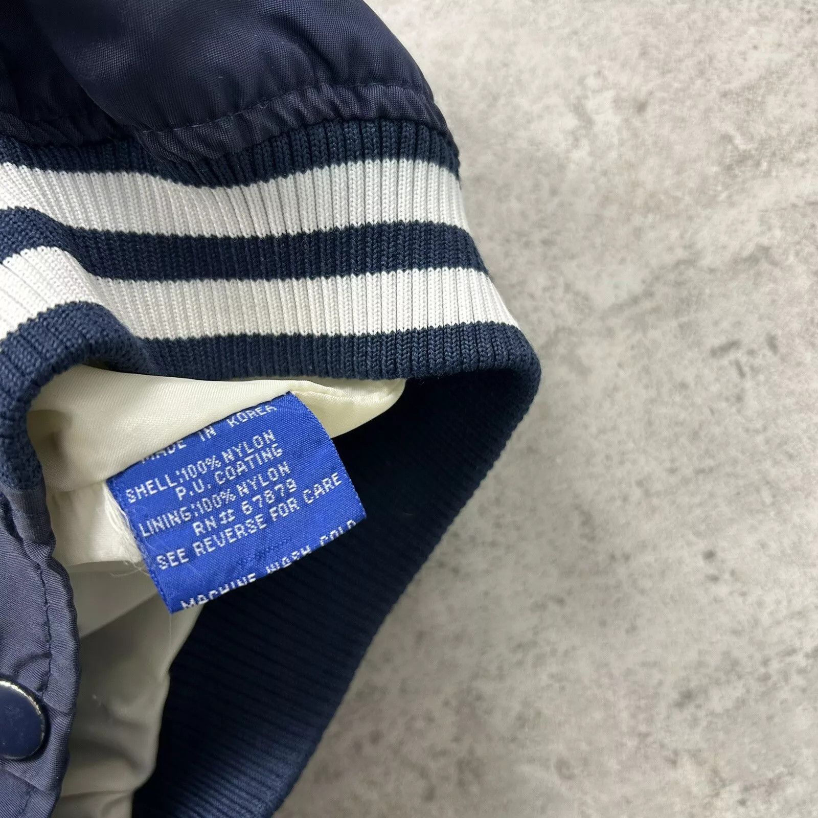 MLB × Starter × Vintage NEW YORK YANKEES DIAMOND COLLECTION SATIN JACKET YOUTH Sz Size XL / US 12-14 / IT 48-50 - 6 Thumbnail