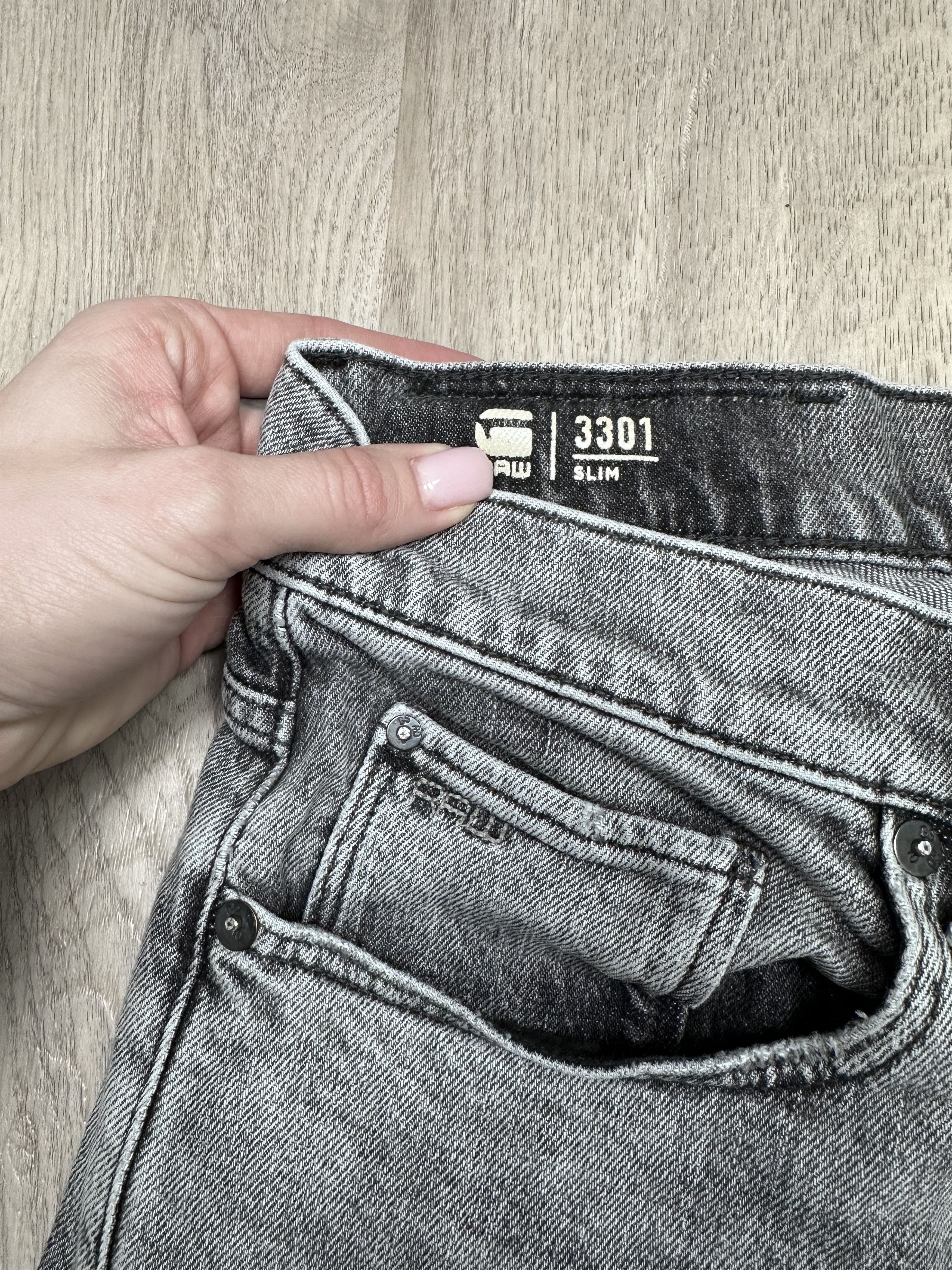 G-Star G Star Raw 3301 Slim Mens Denim Pants Jeans Size US 31 - 3 Thumbnail