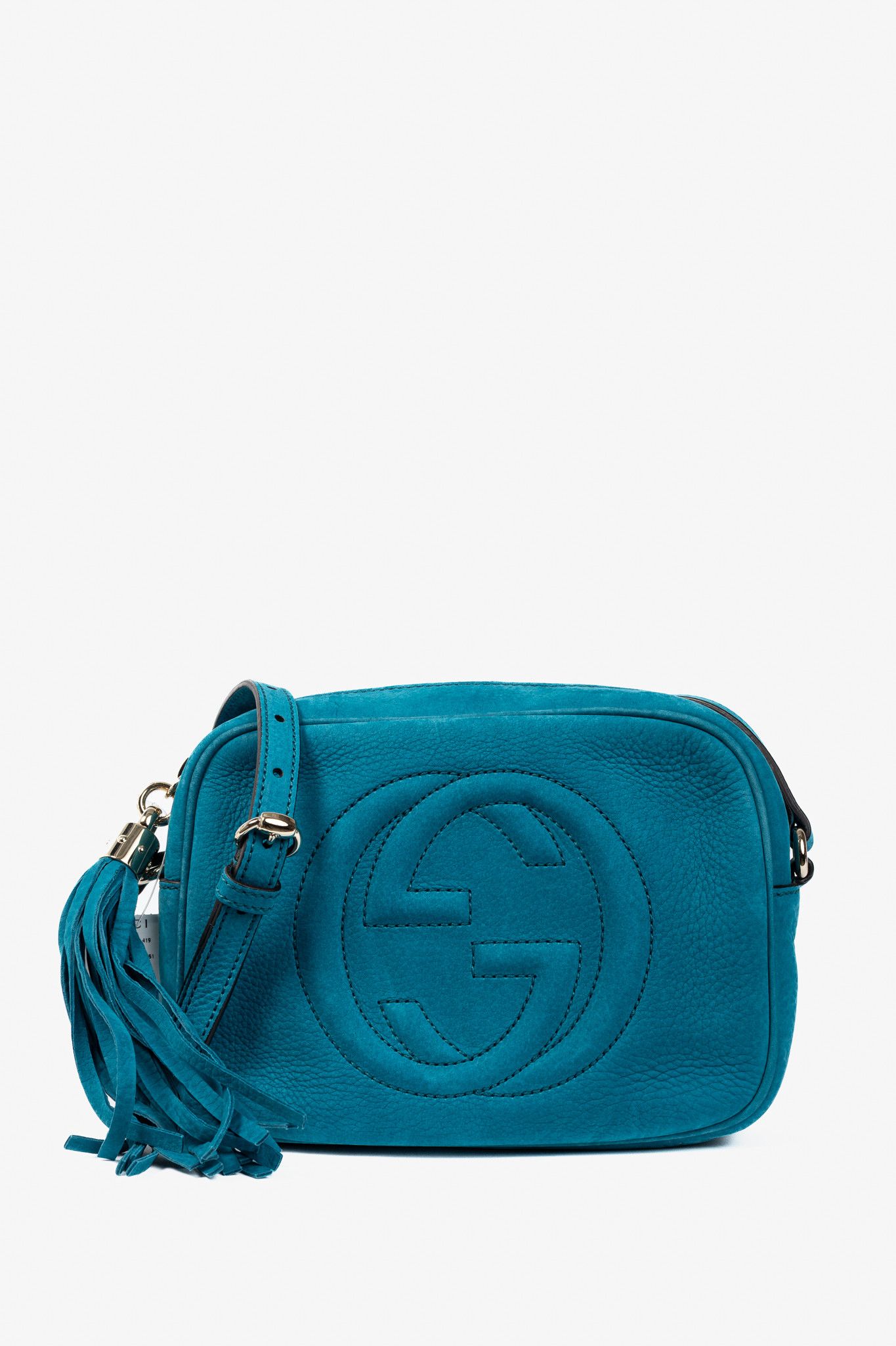 Gucci Gucci Soho Disco Cobalt Blue Vitello Range Crossbody Bag Size ONE SIZE - 1 Thumbnail