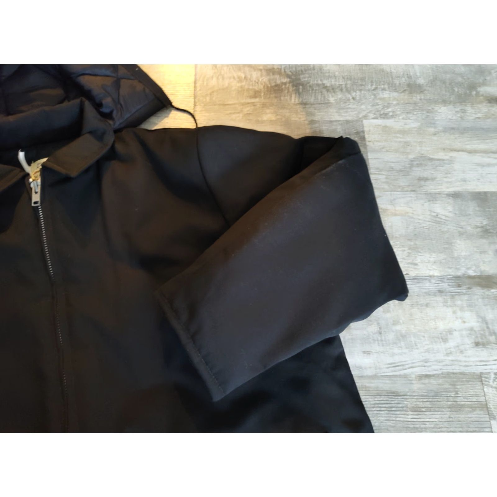 Vintage Johnson Garment Mens Canvas Full Zip Quilted Jacket Hooded Black USA Made 2XL Size US XXL / EU 58 / 5 - 3 Thumbnail