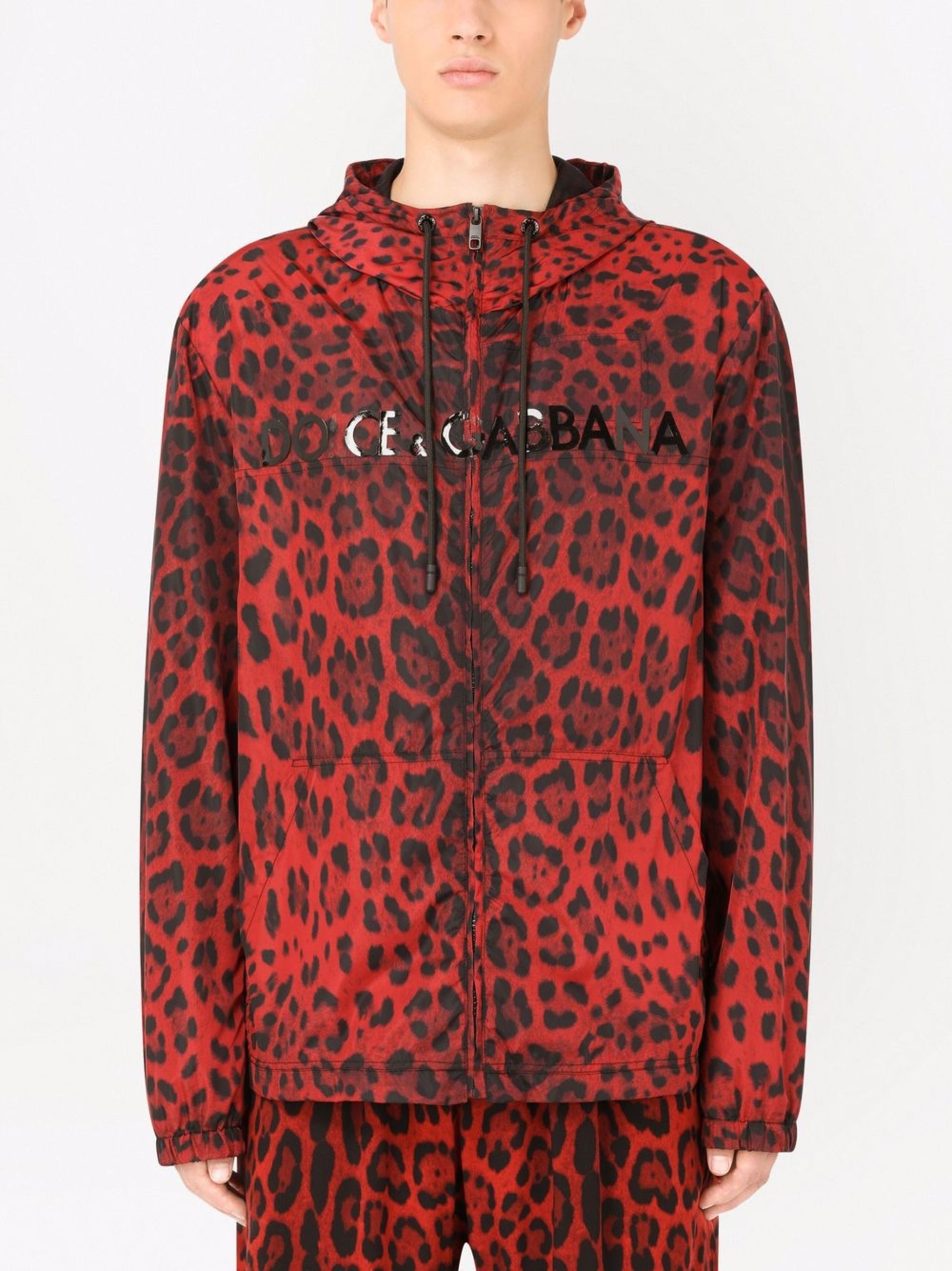 Dolce & Gabbana o1y0125 Logo Hooded Jacket in Red/Black Size US M / EU 48-50 / 2 - 2 Thumbnail