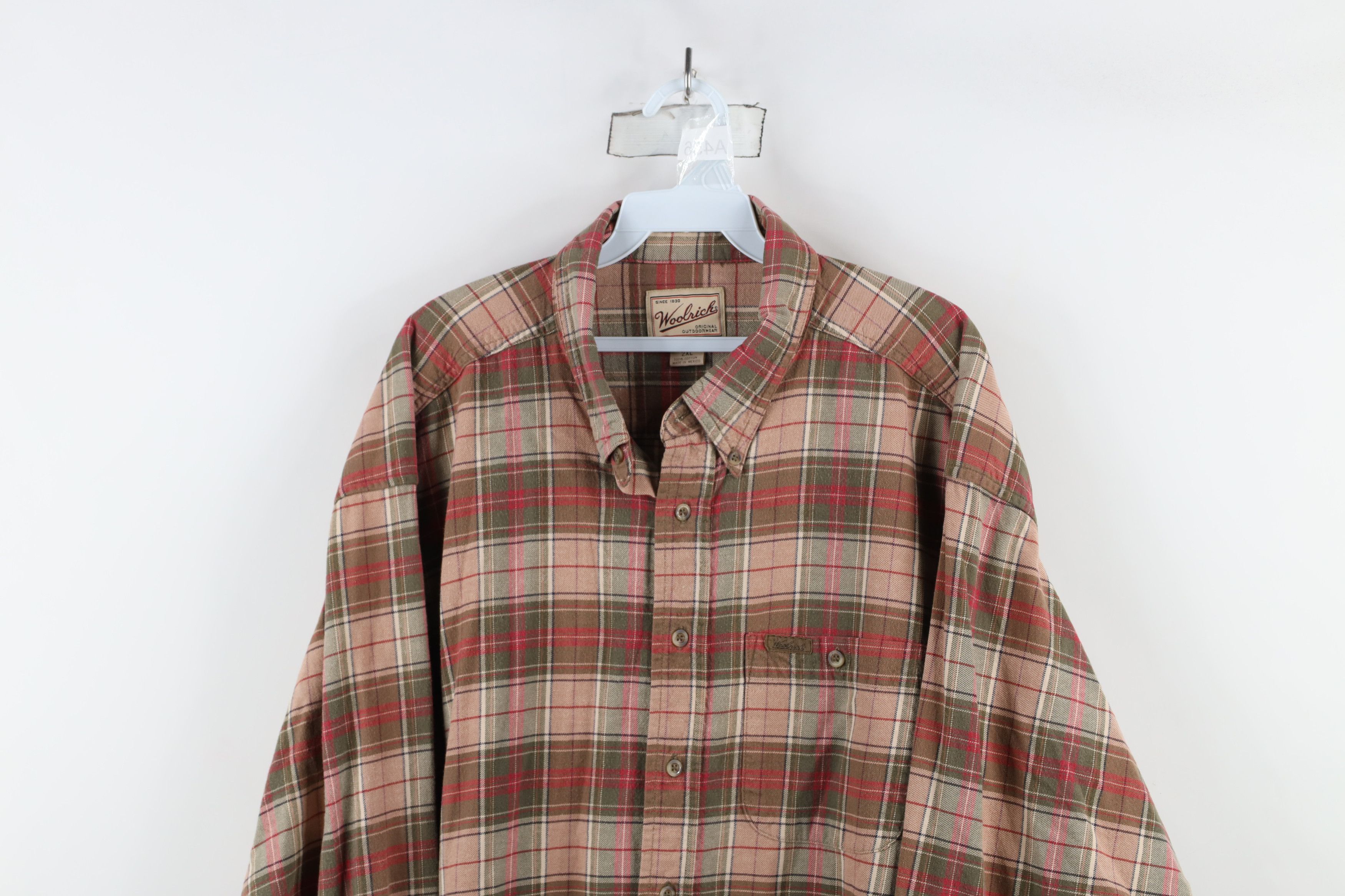 Vintage × Woolrich Woolen Mills Vintage 90s Woolrich Collared Button Down Shirt Plaid Size US XXL / EU 58 / 5 - 2 Thumbnail