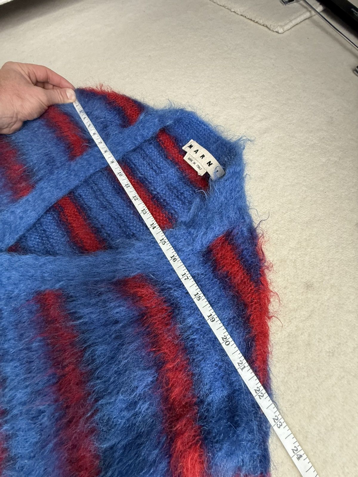 Marni FW19 Marni most wanted blue red cardigan Harry Styles M XL Size US M / EU 48-50 / 2 - 4 Thumbnail