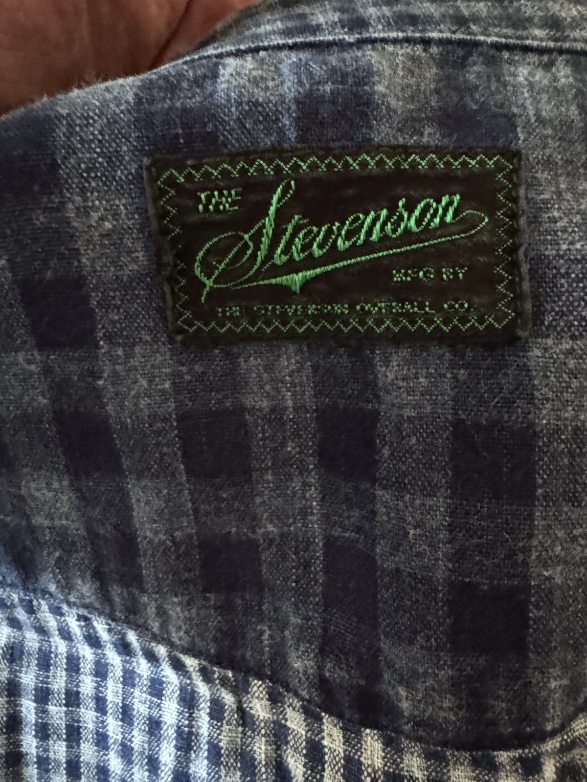 Stevenson Overall Co. Steven Overall Co. Indigo Checkered 3/4 shirt sz large Size US L / EU 52-54 / 3 - 3 Thumbnail