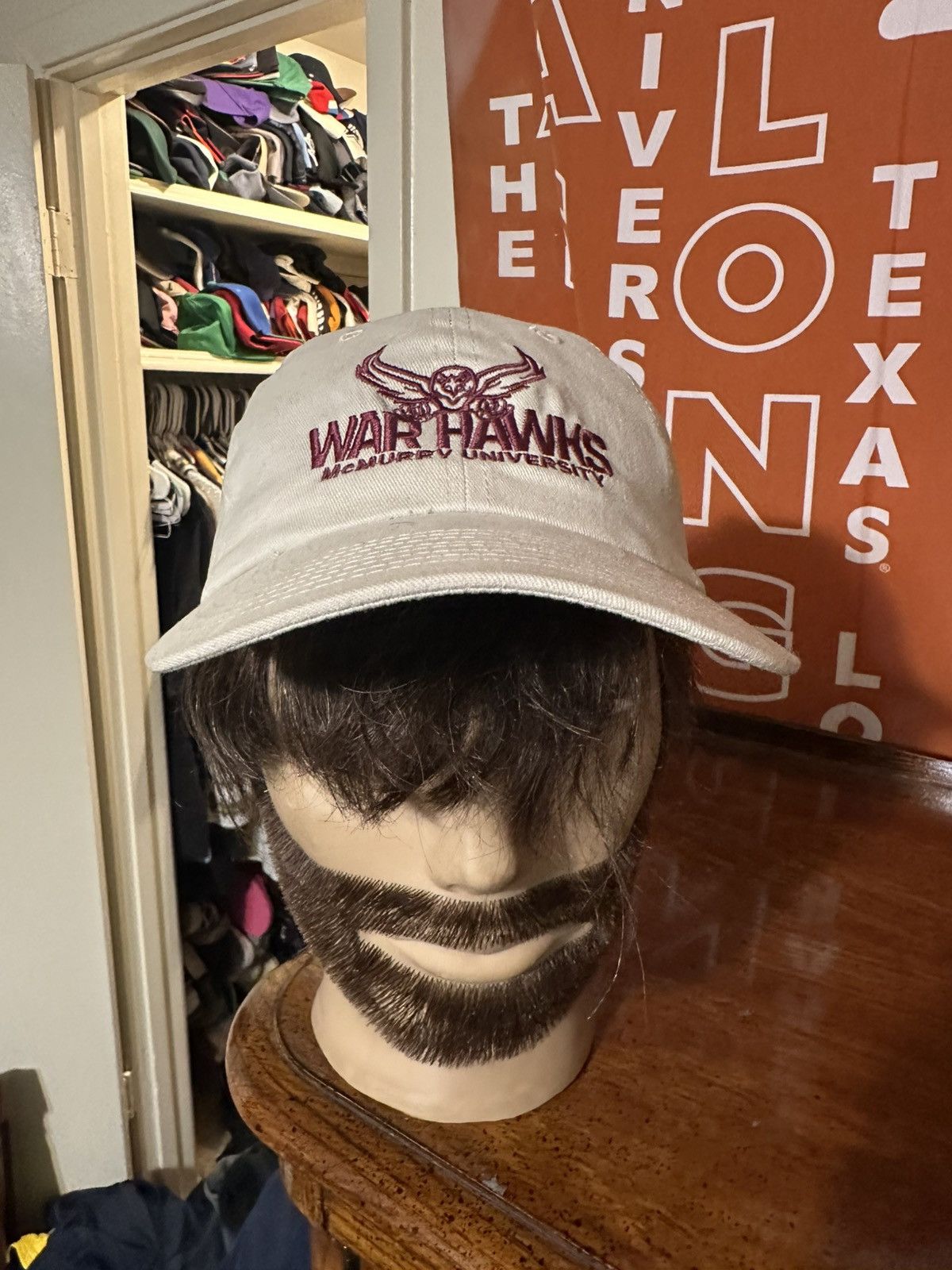 NCAA × Vintage Vintage NCAA McMurry University “war hawks” hat 90s Size ONE SIZE - 1 Thumbnail