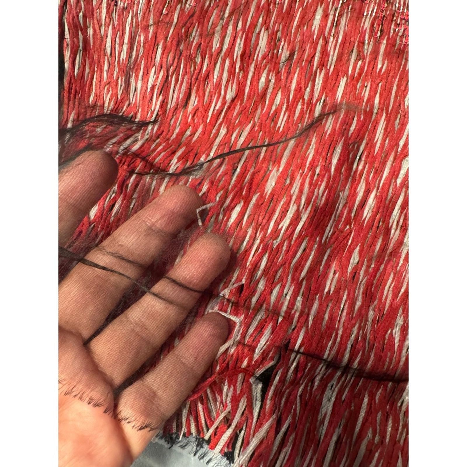 Tory Burch Tory Burch Red Geometric Jacquard Pencil Skirt –size 4 Size 22" - 4 Thumbnail