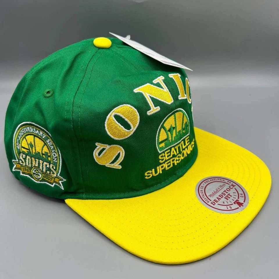 Mitchell & Ness Seattle Supersonics Hat Men Mitchell & Ness Snap Back Cap Size ONE SIZE - 4 Thumbnail