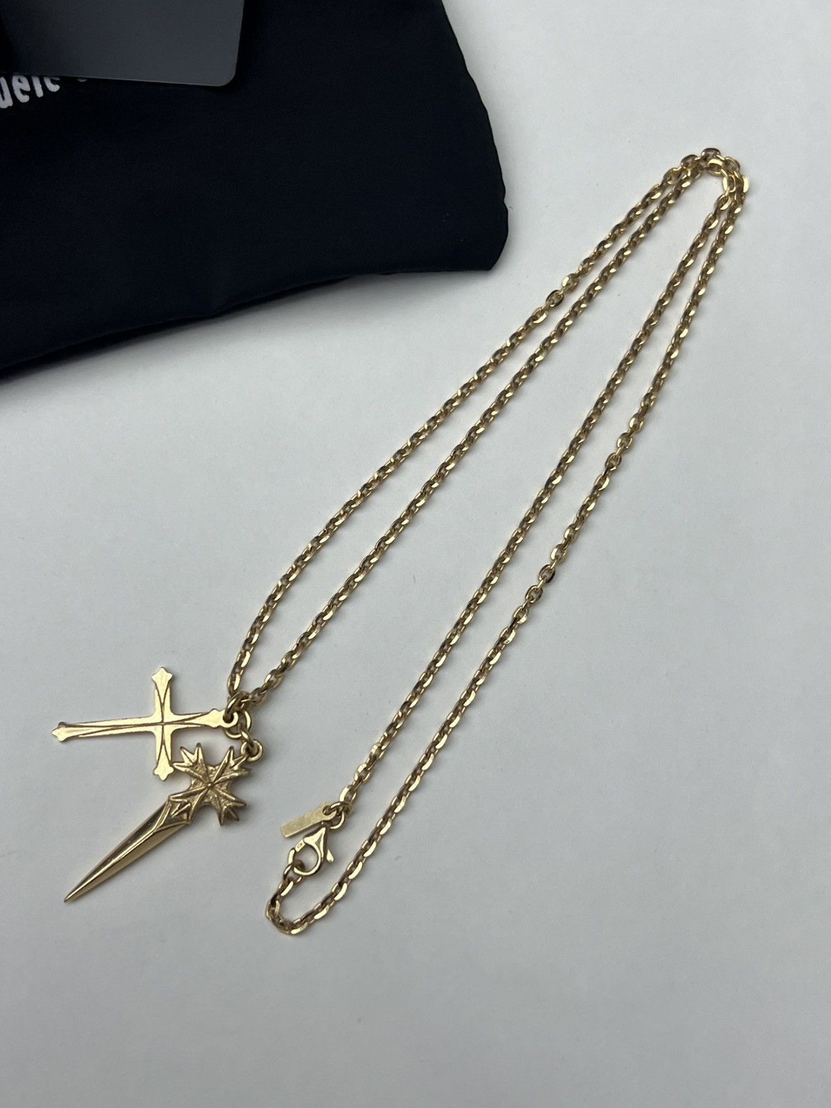 Emanuele Bicocchi Emanuele Bicocchi Large Pugnale and Cross Necklace Size ONE SIZE - 5 Thumbnail