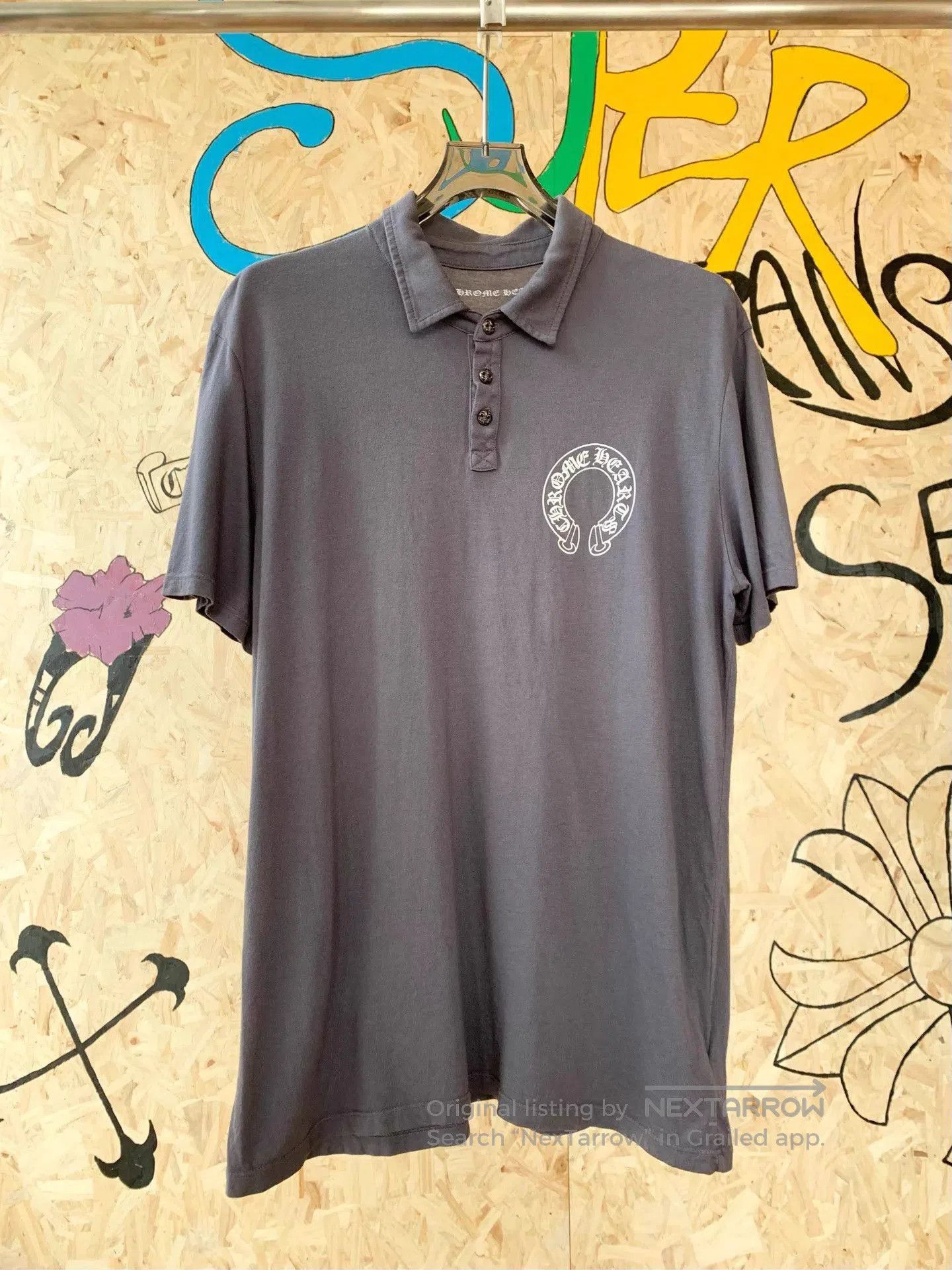 Chrome Hearts Chrome Hearts Cross Ball Button Up Short Sleeve Polo