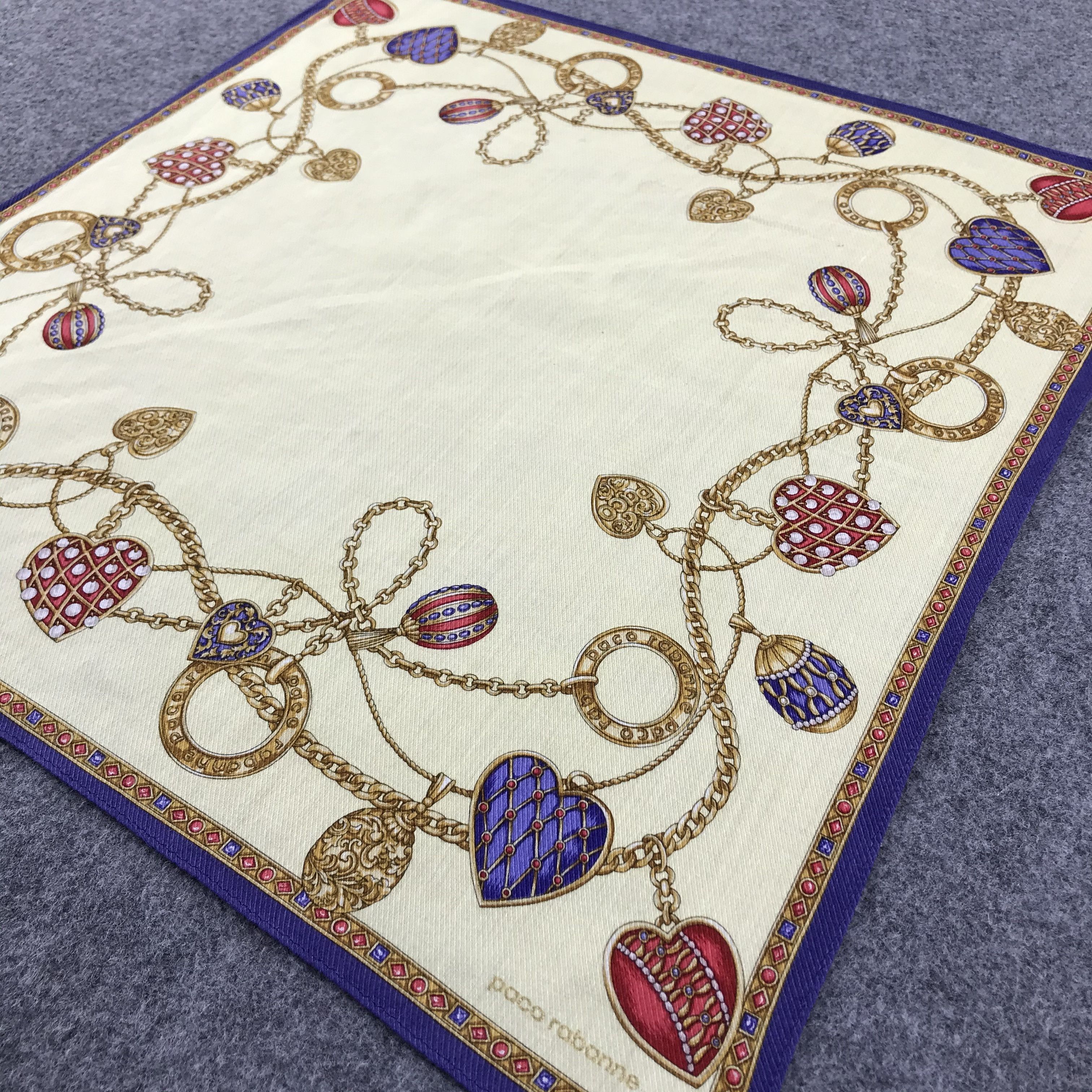 Japanese Brand Paco Rabanne Handkerchief Neckerchief Bandana H347 Size ONE SIZE - 5 Thumbnail