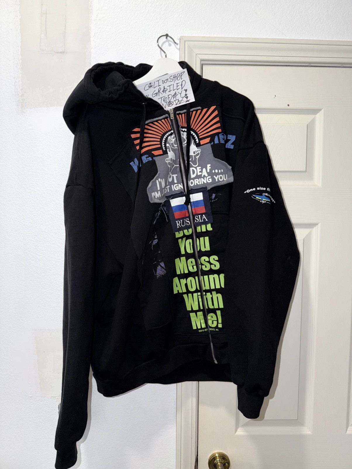 VETEMENTS Russian Patchwork Zip AW19